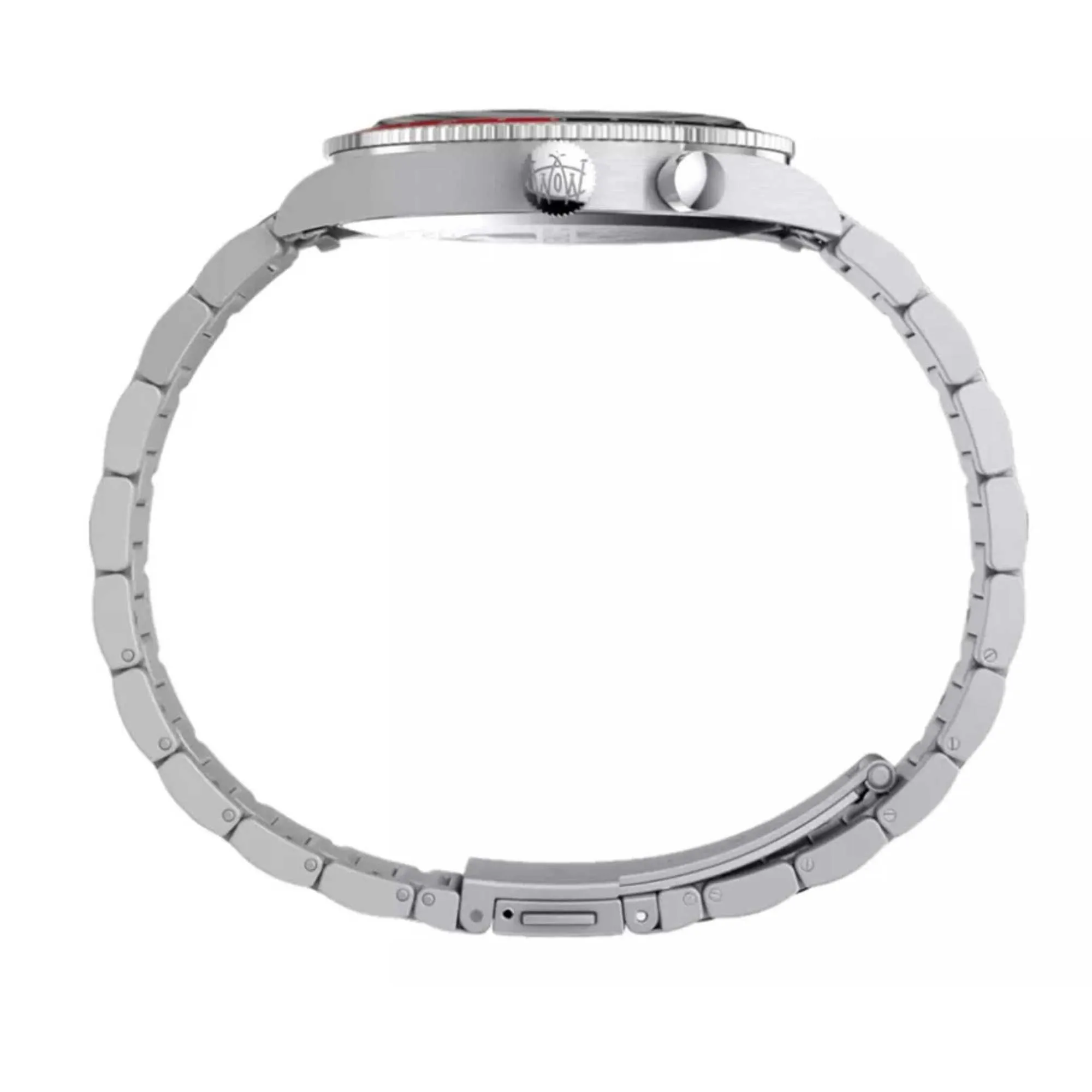 Timex Men's Watch - Waterbury Quartz GMT Black Dial Silver Tone Bracelet | TW2W22700VQ