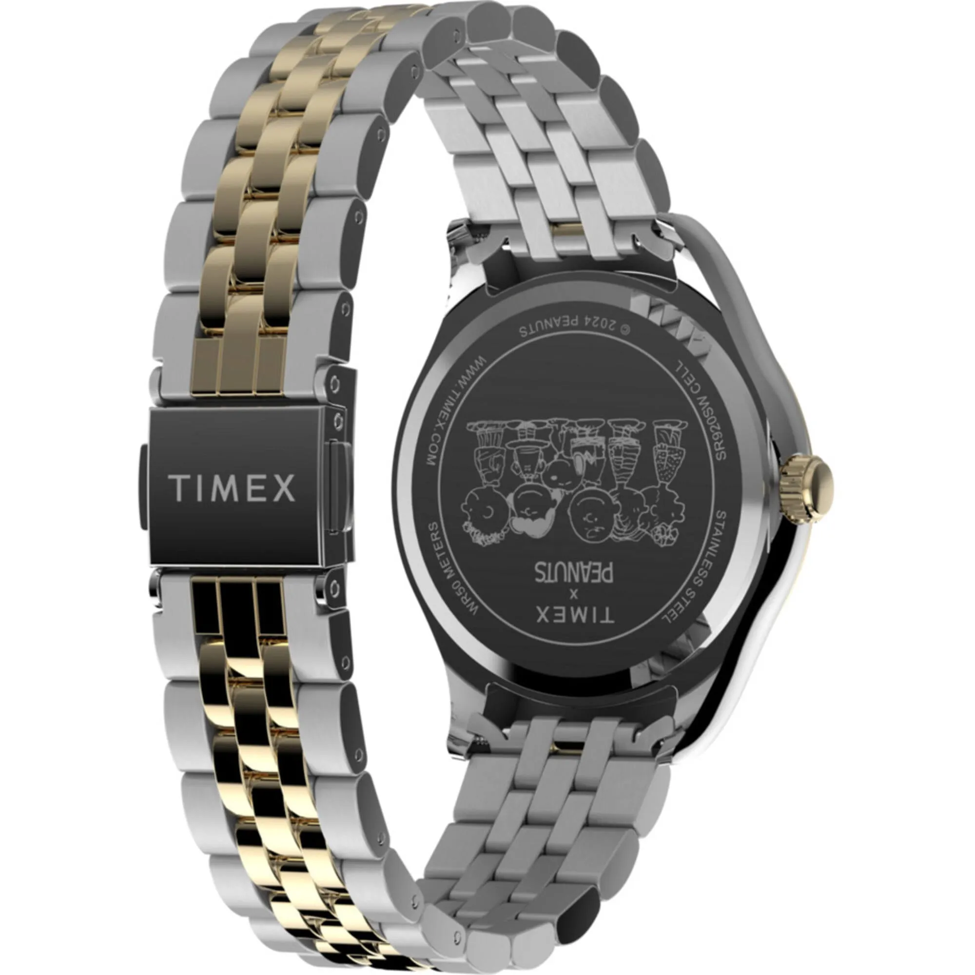 Timex Women's Watch - Legacy Peanuts Bicycle Silver Dial Two Tone Steel | TW2W78800