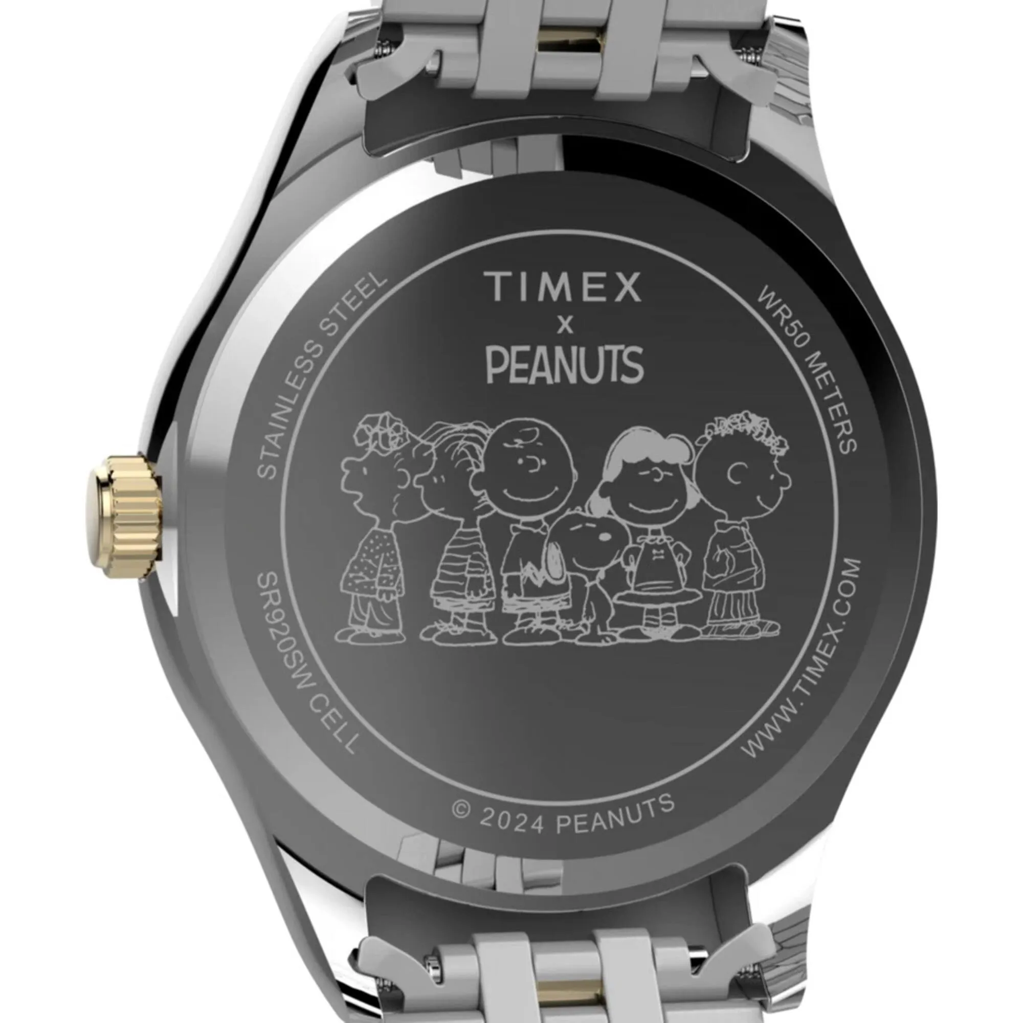 Timex Women's Watch - Legacy Peanuts Bicycle Silver Dial Two Tone Steel | TW2W78800