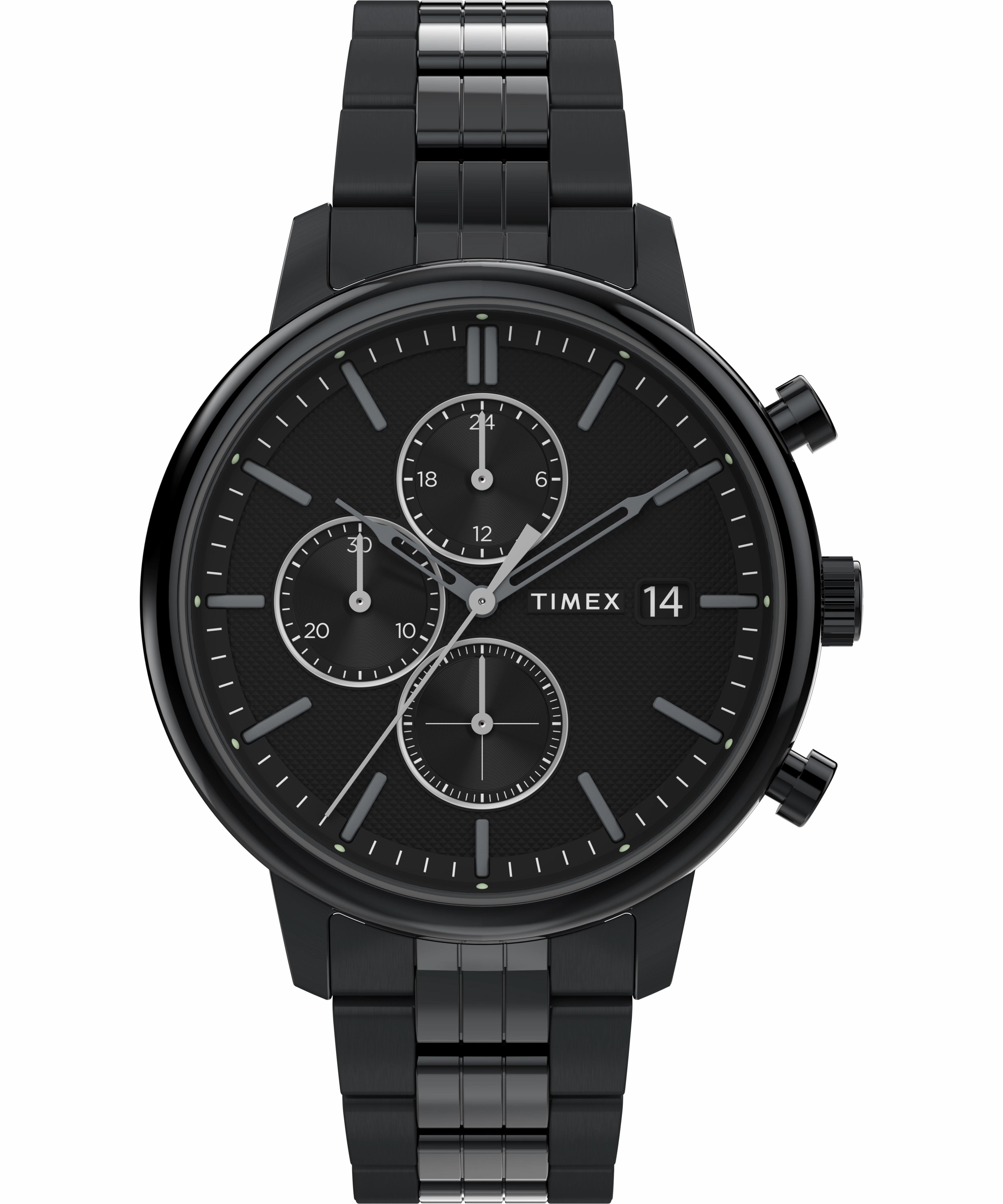 Timex Chicago 45mm Stainless Steel Black Dial Watch TW2W13400