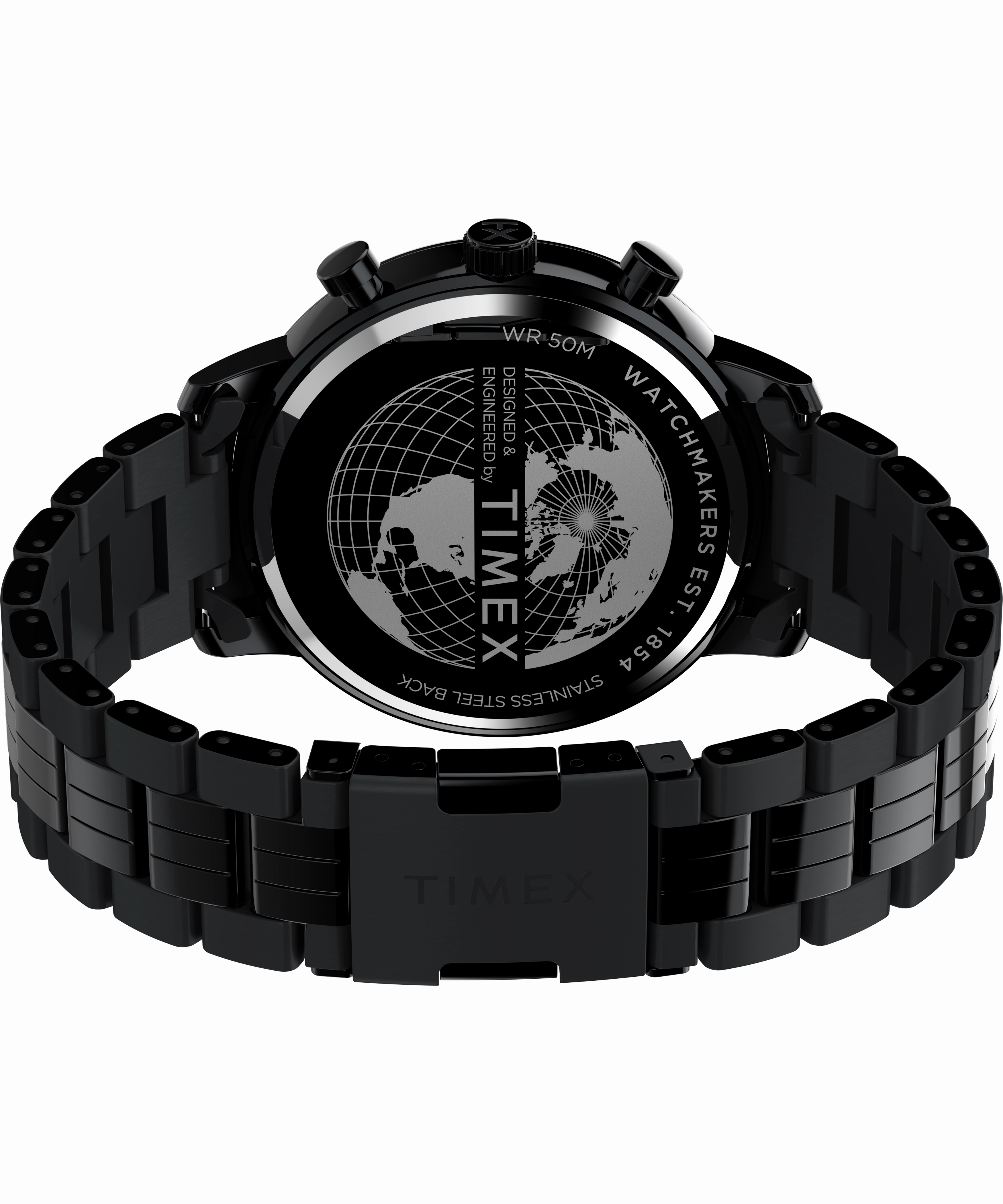 Timex Chicago 45mm Stainless Steel Black Dial Watch TW2W13400