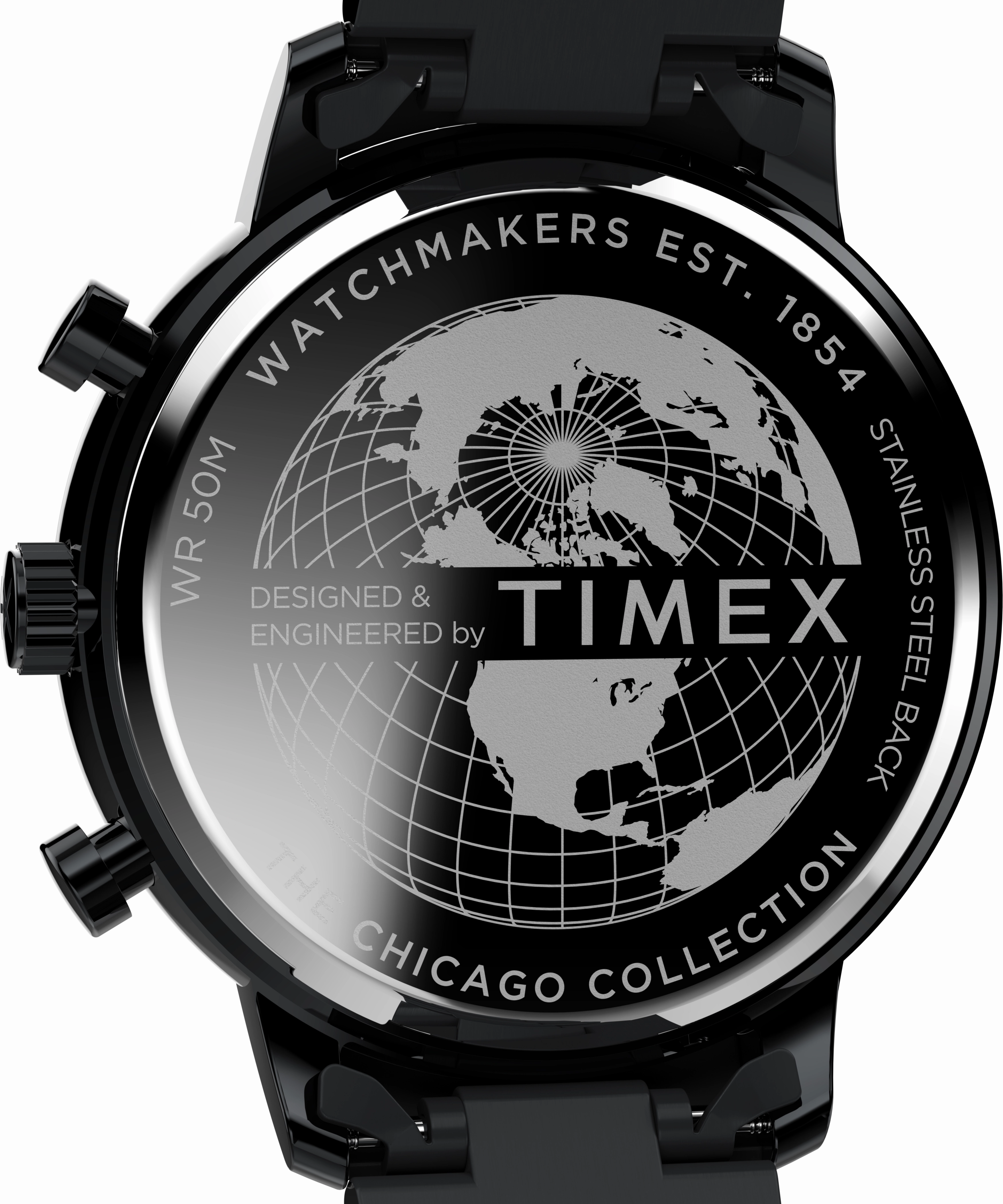 Timex Chicago 45mm Stainless Steel Black Dial Watch TW2W13400