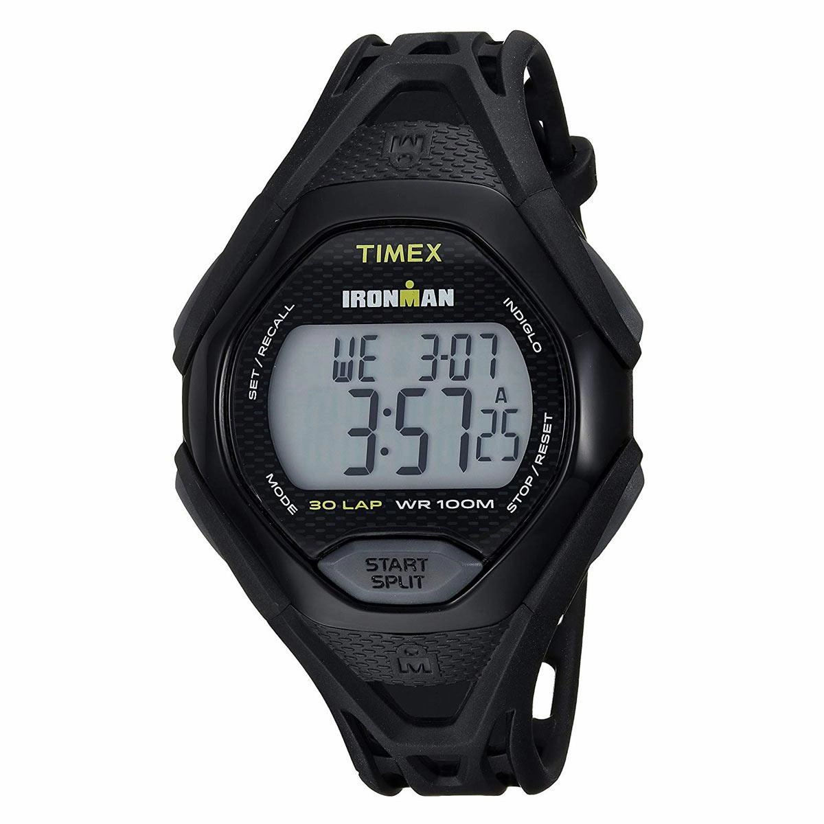 Timex Chronograph Watch - Men's Ironman Sleek 30 Black Strap | TW5M10400JV