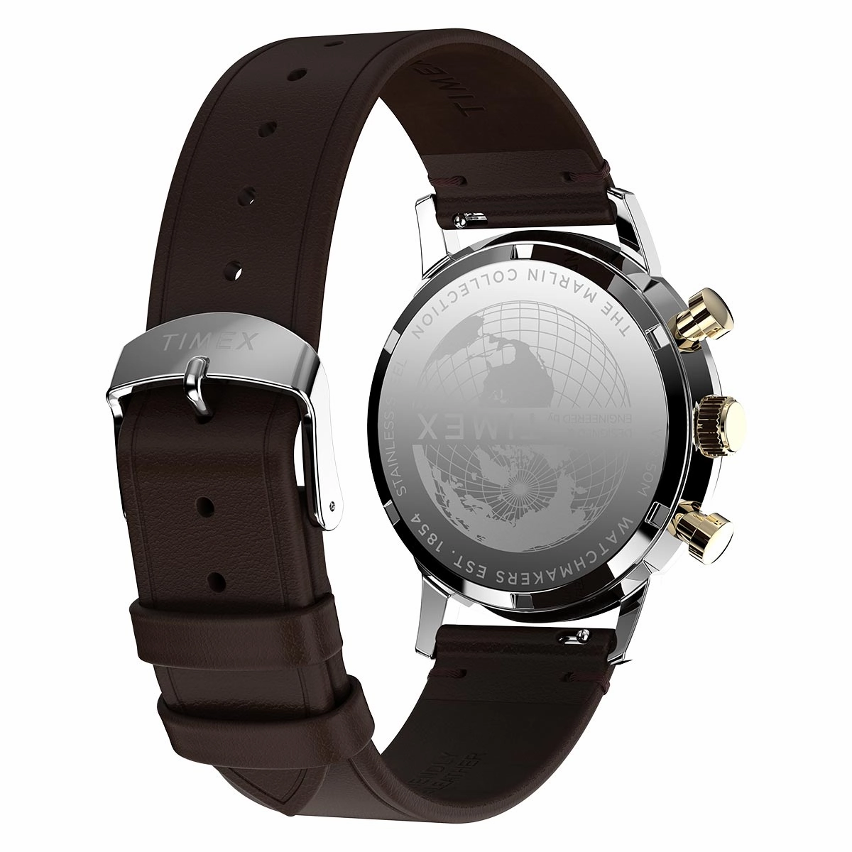 Timex Marlin Chronograph 40mm Leather Band Watch TW2W60400