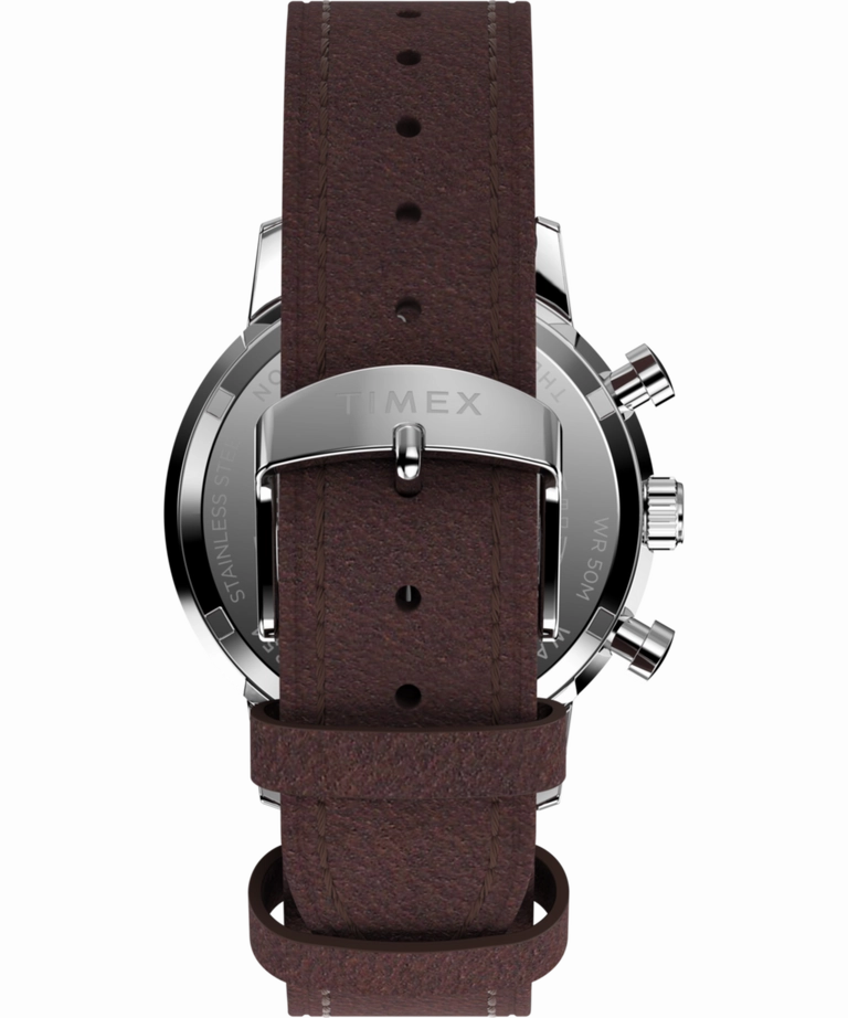 Timex Marlin Chronograph Tachymeter 40mm Leather Strap Watch TW2W51400