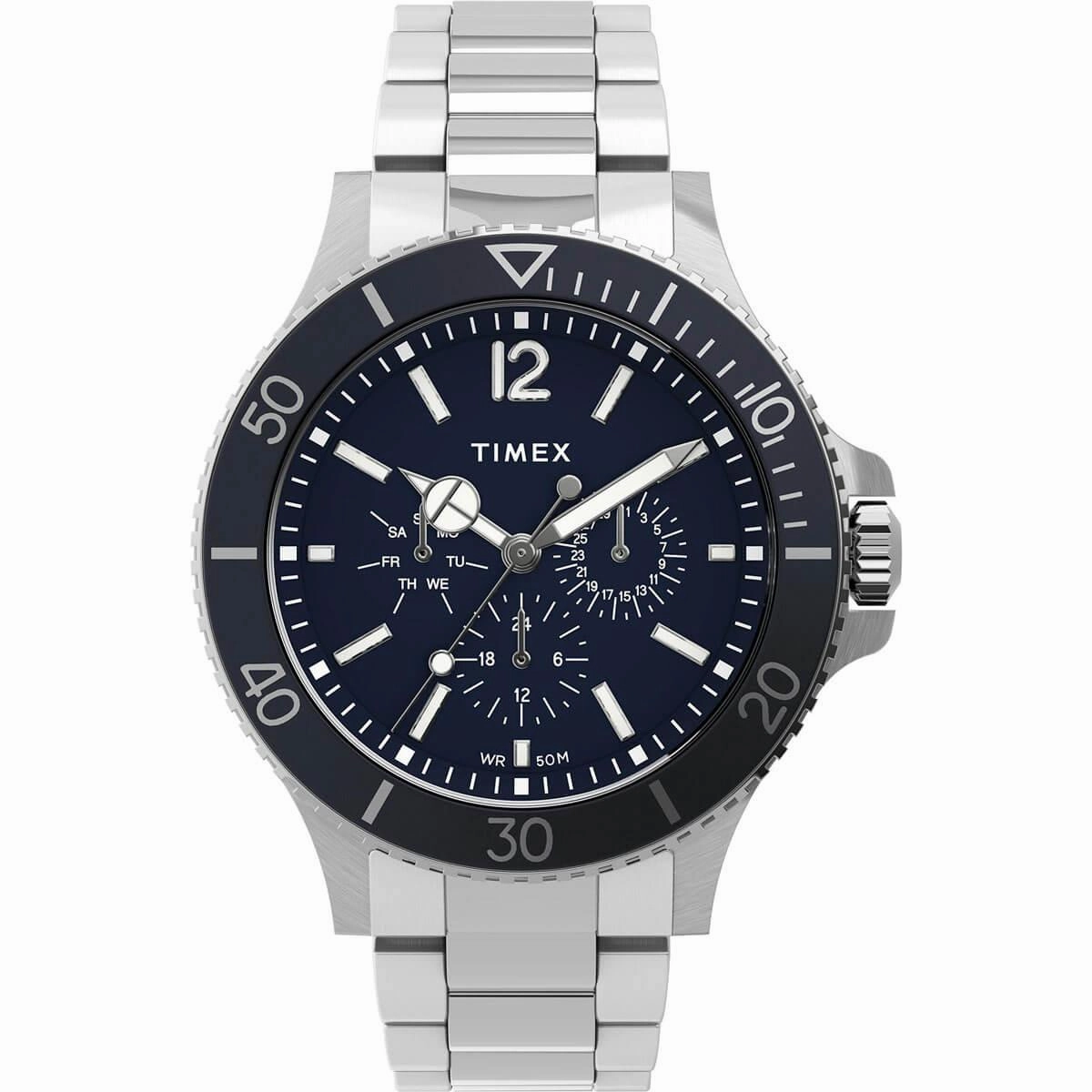 Timex Men's Chronograph Watch - Harborside Blue Dial Bracelet | TW2U13200VQ