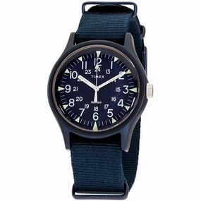 Timex Men's Quartz Watch - MK1 Blue Dial Blue Nylon Strap | TW2R37300VQ