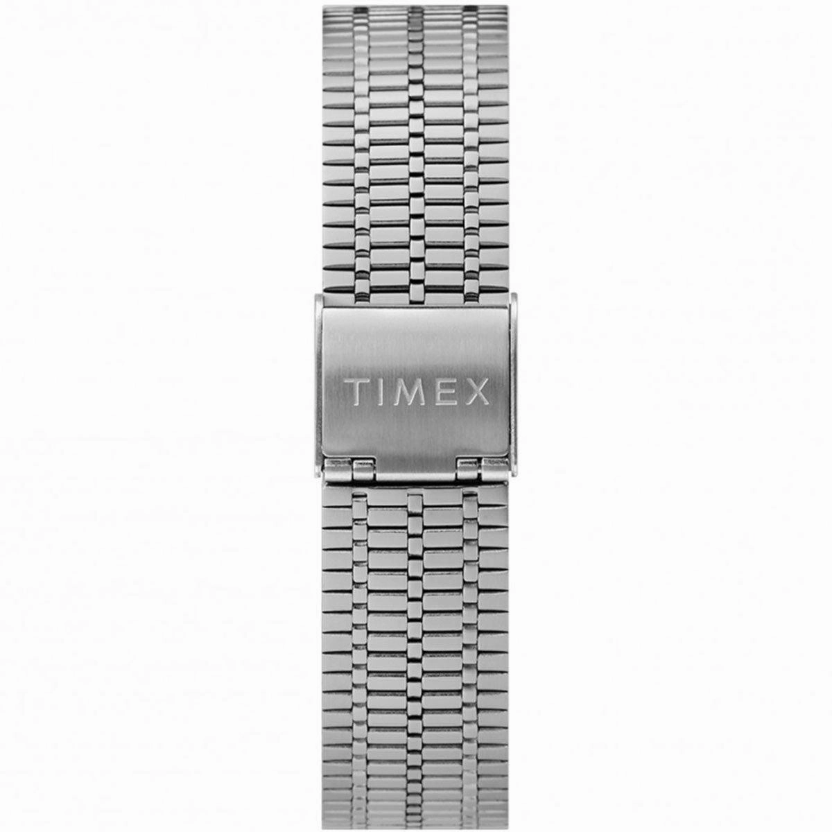 Timex Men's Quartz Watch - Q Timex White Dial Stainless Steel Bracelet | TW2U61200ZV