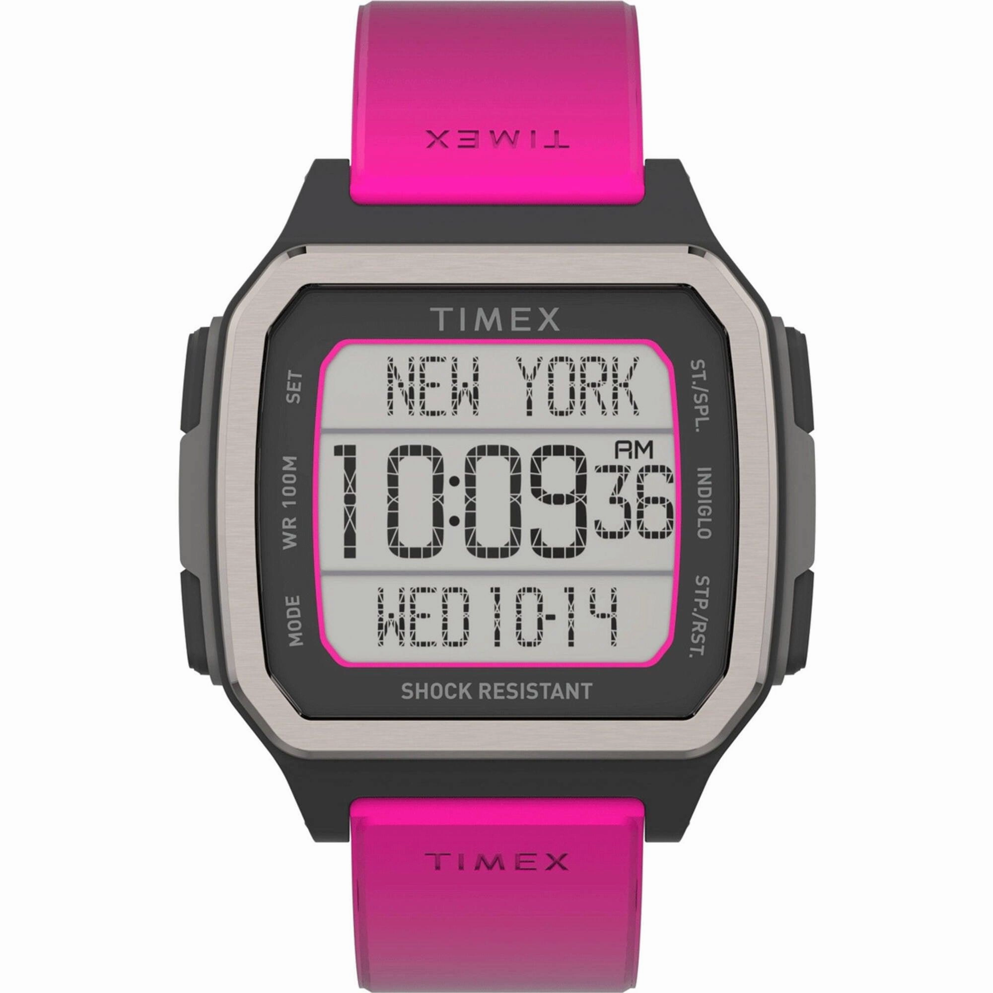 Timex Men's Watch - Command Urban Digital Dial Pink Resin Strap | TW5M29200VQ