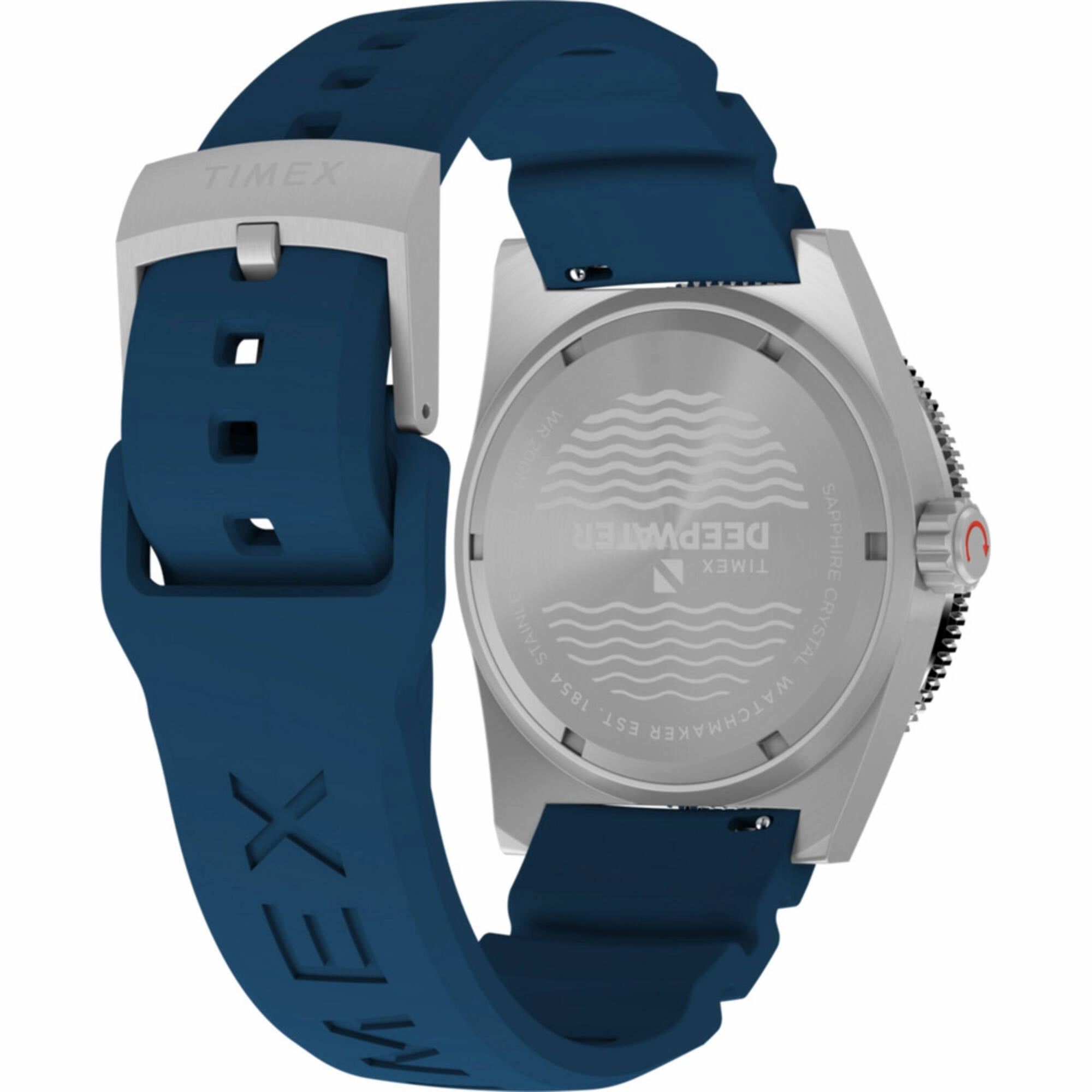Timex Men's Watch - Deepwater Reef Blue Dial Synthetic Rubber Strap Dive | TW2W74600