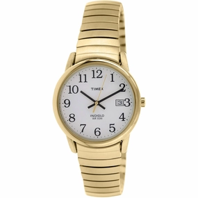 Timex Men's Watch - Easy Reader White Dial Plated Stainless Steel Bracelet | T2N090