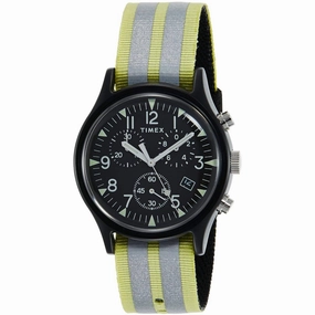 Timex Men's Watch - MK1 Quartz Chrono Black Dial Green and Grey Strap | TW2R81400