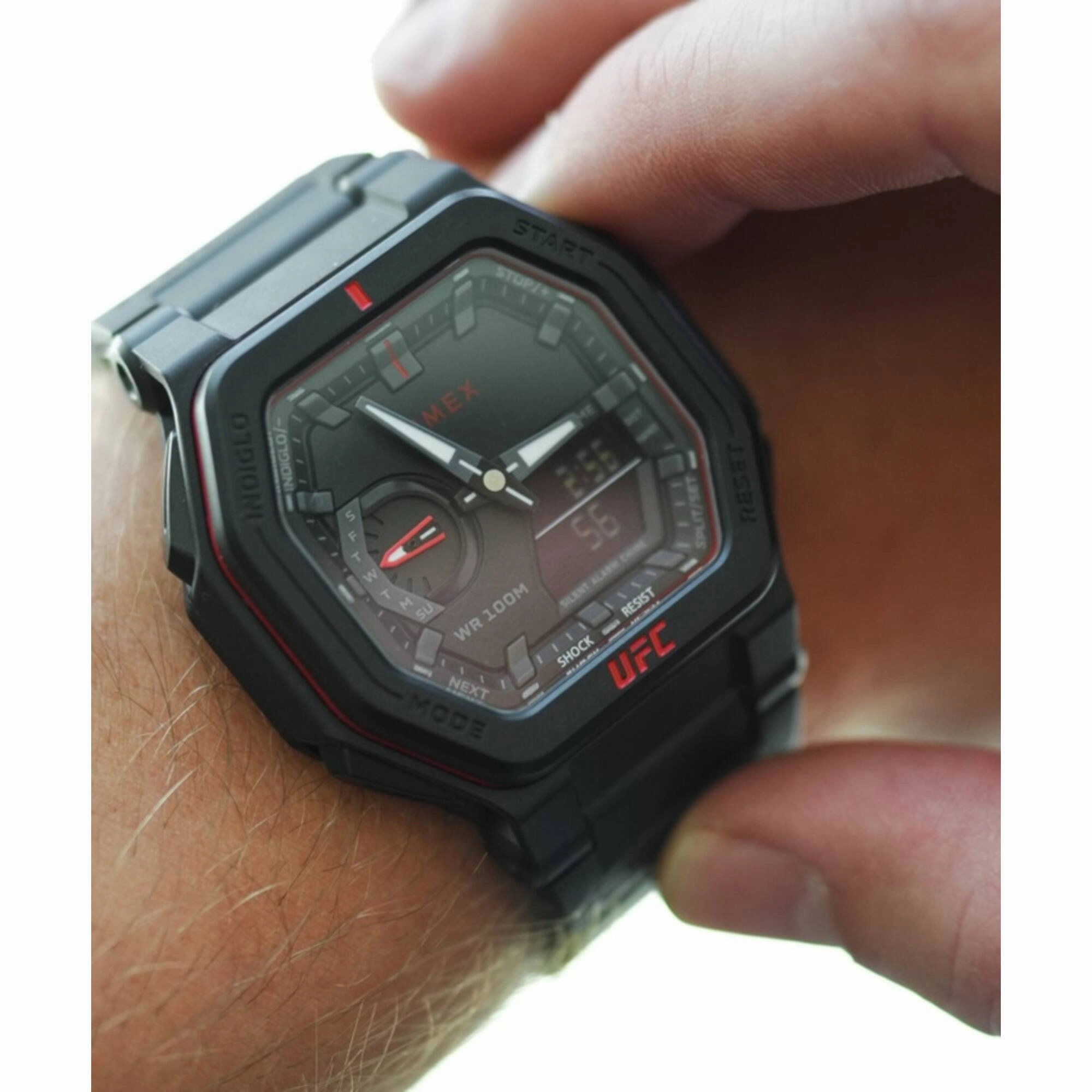 Timex Men's Watch - UFC Colossus Analog-Digital Dial Black Resin Strap | TW2V55200