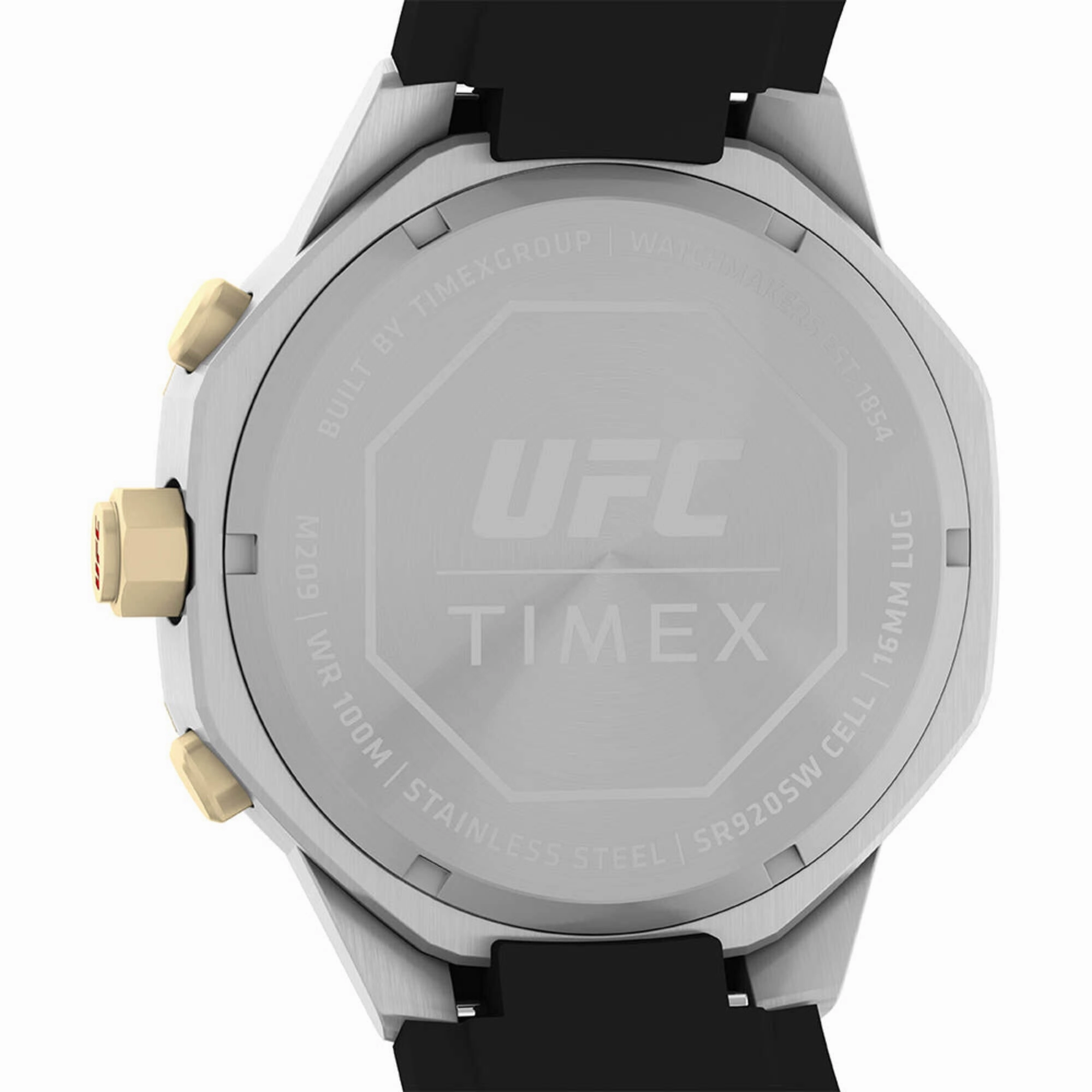 Timex Men's Watch - UFC King Chrono Gold Tone Bezel Black Dial Strap | TW2V87300