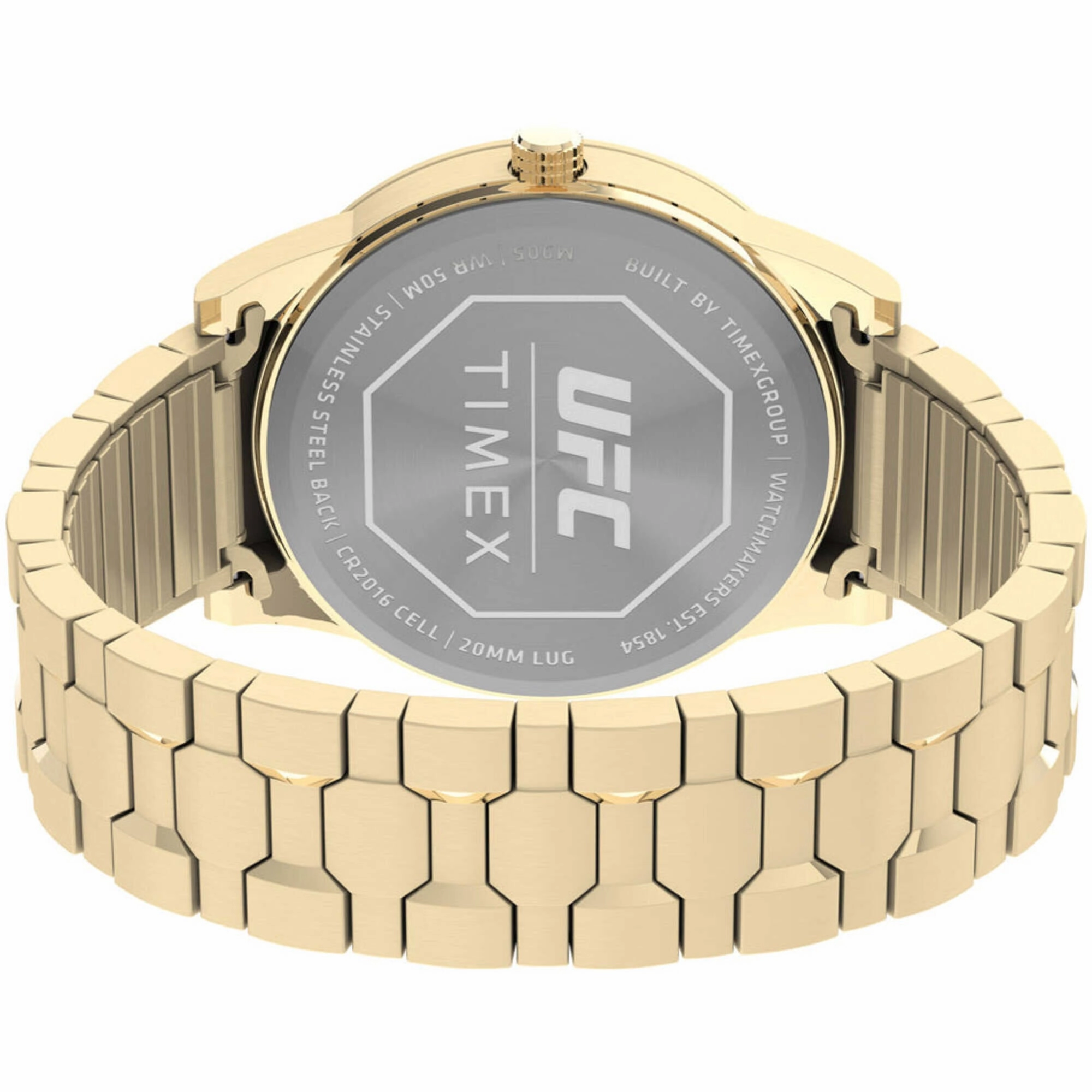 Timex Men's Watch - UFC Legend Black Dial Yellow Gold Expansion Bracelet | TW2V56400