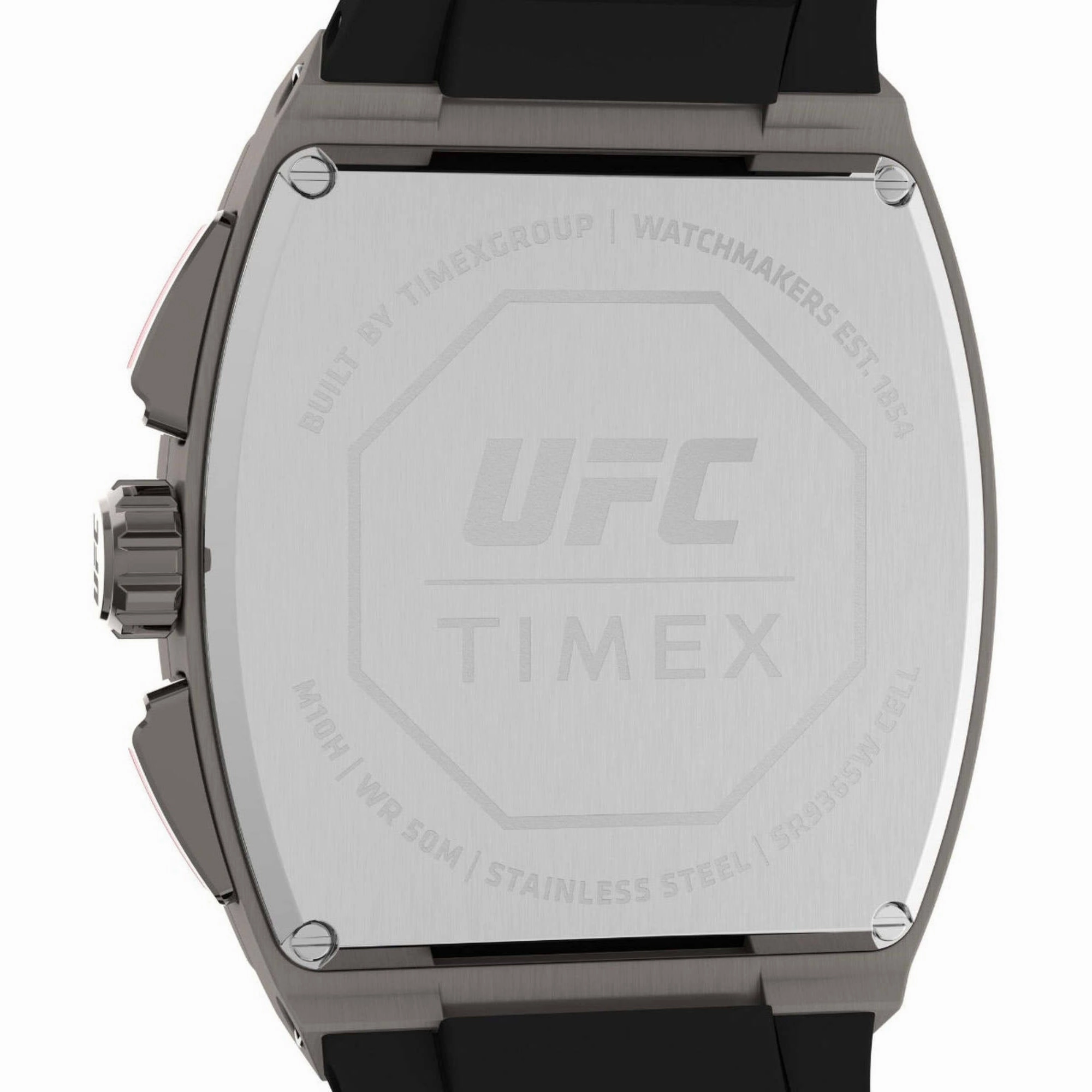 Timex Men's Watch - UFC Street Gunmetal Case Black Silicone Strap | TW2V87400