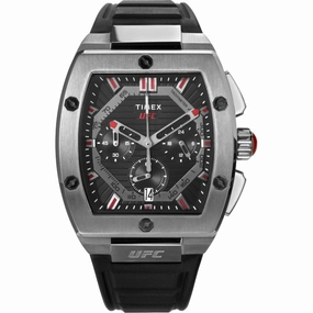 Timex Men's Watch - UFC Street Gunmetal Case Black Silicone Strap | TW2V87400