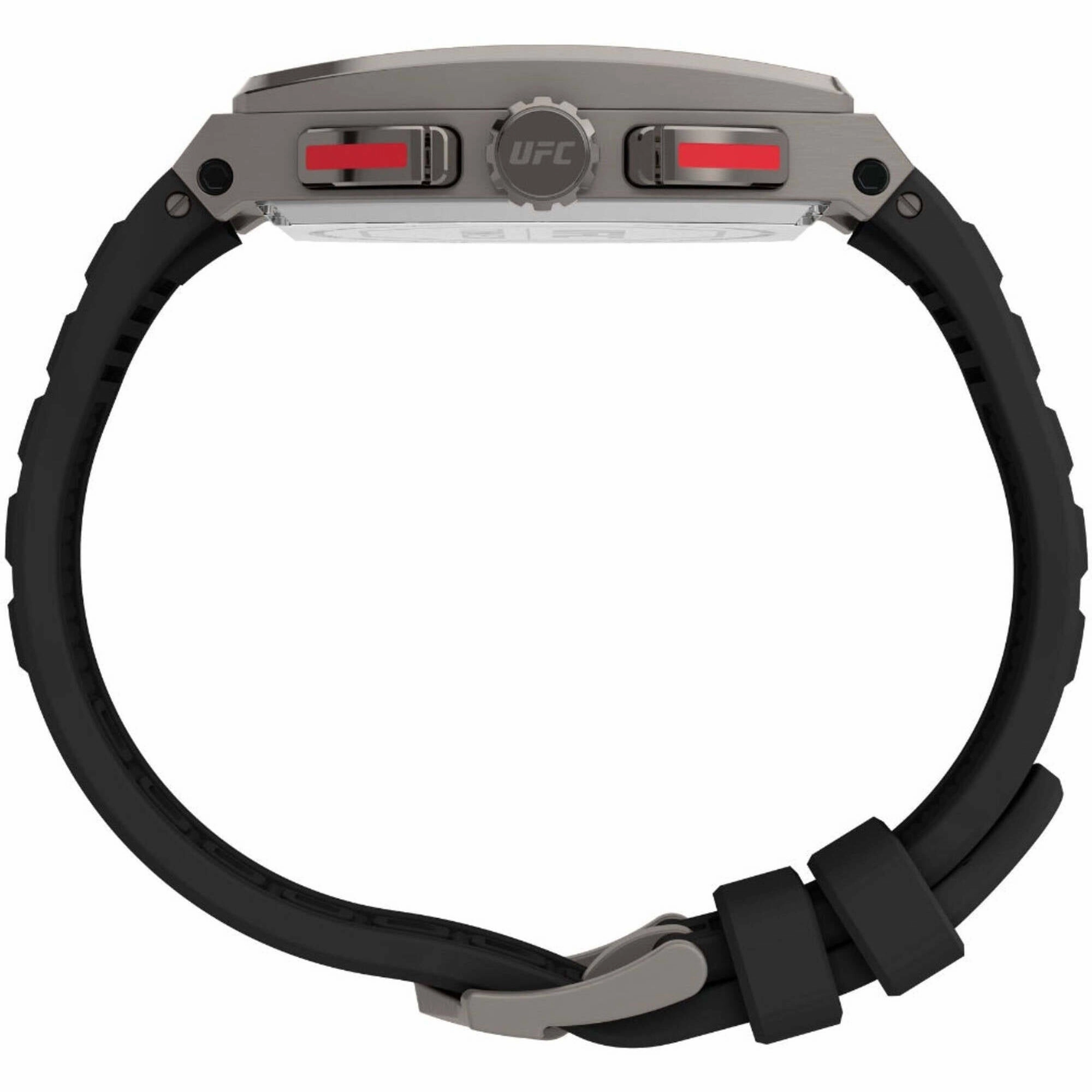 Timex Men's Watch - UFC Street Gunmetal Case Black Silicone Strap | TW2V87400