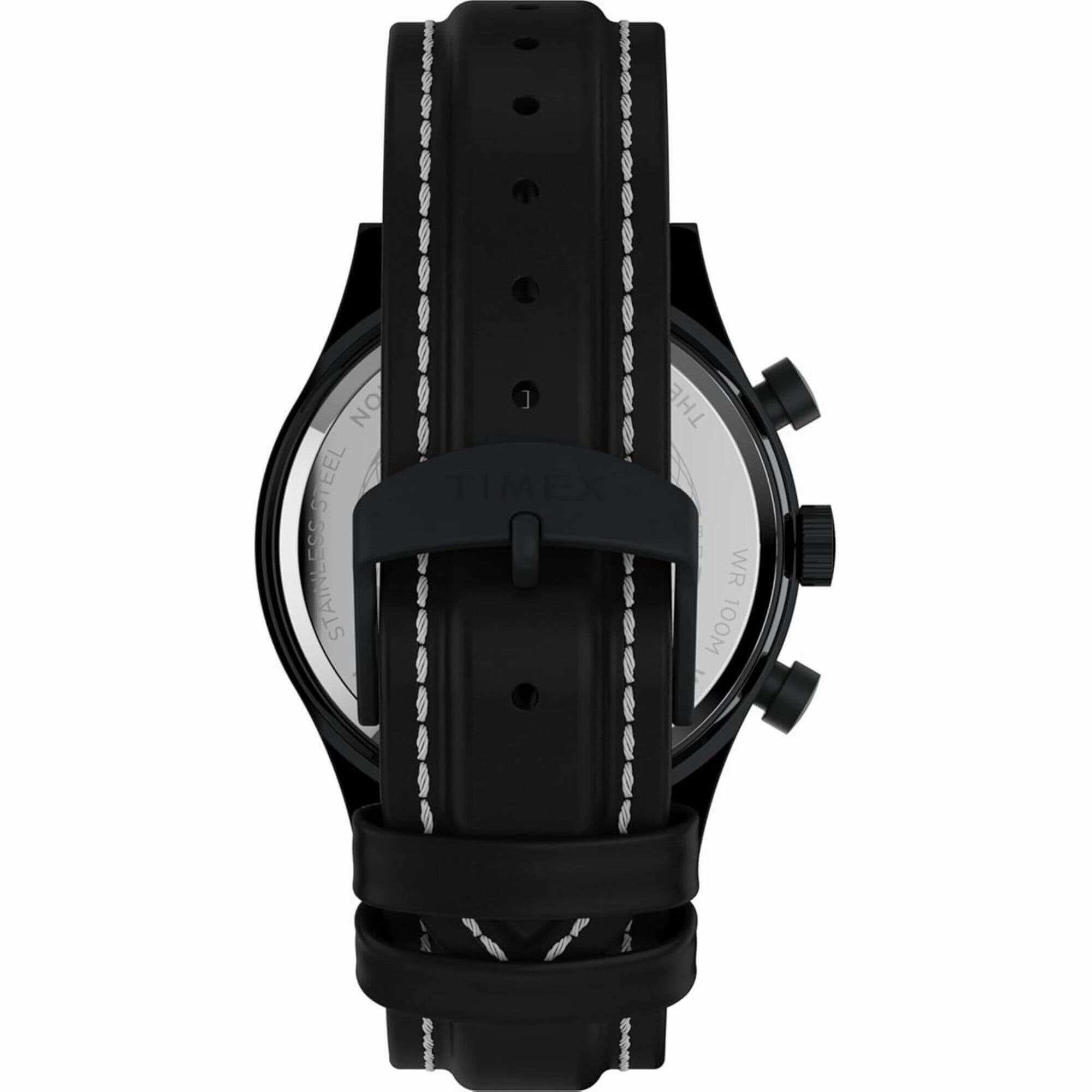 Timex Men's Watch - Waterbury Traditional Fly Back Chrono Black Strap | TW2W48000VQ