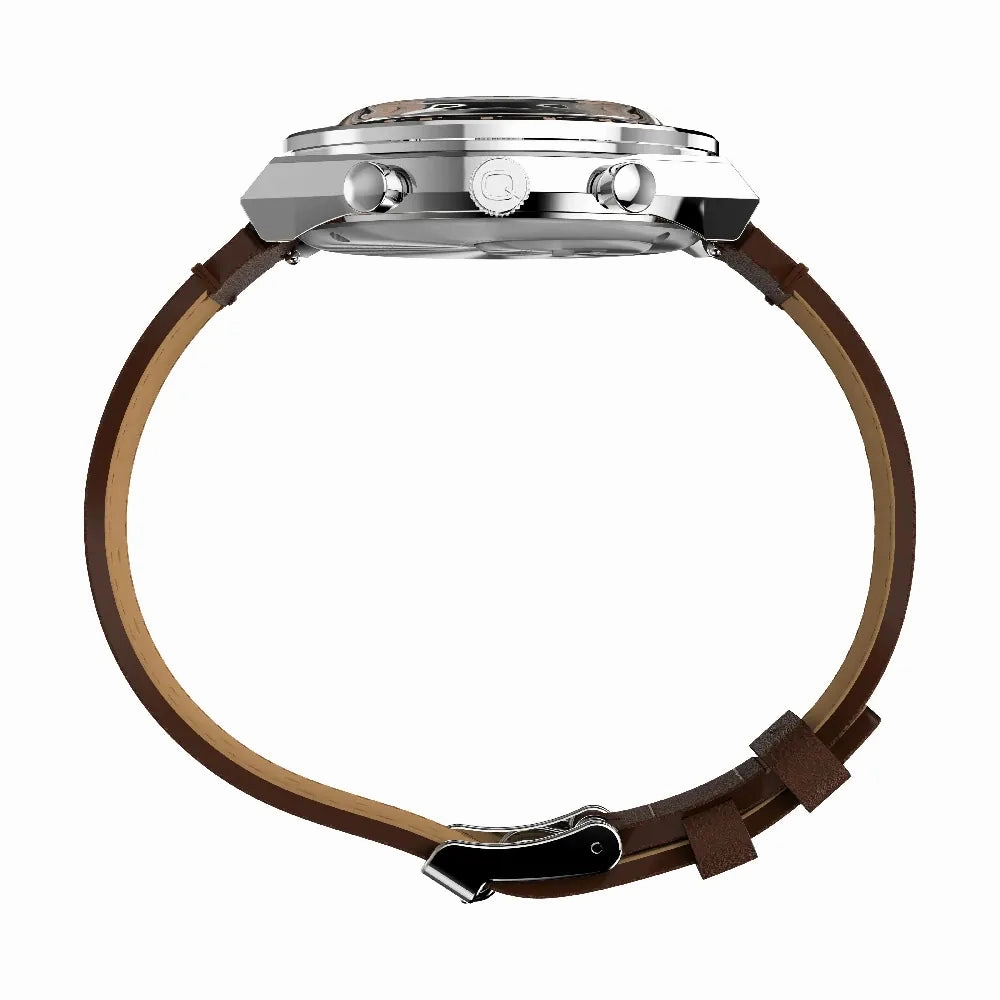 Timex Q Chronograph Brown Leather Watch TW2W51800