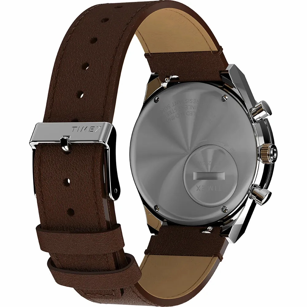 Timex Q Chronograph Brown Leather Watch TW2W51800