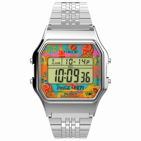 Timex Unisex Watch - Coca-Cola Unity Digital Coke Theme Dial Bracelet | TW2V25900N9
