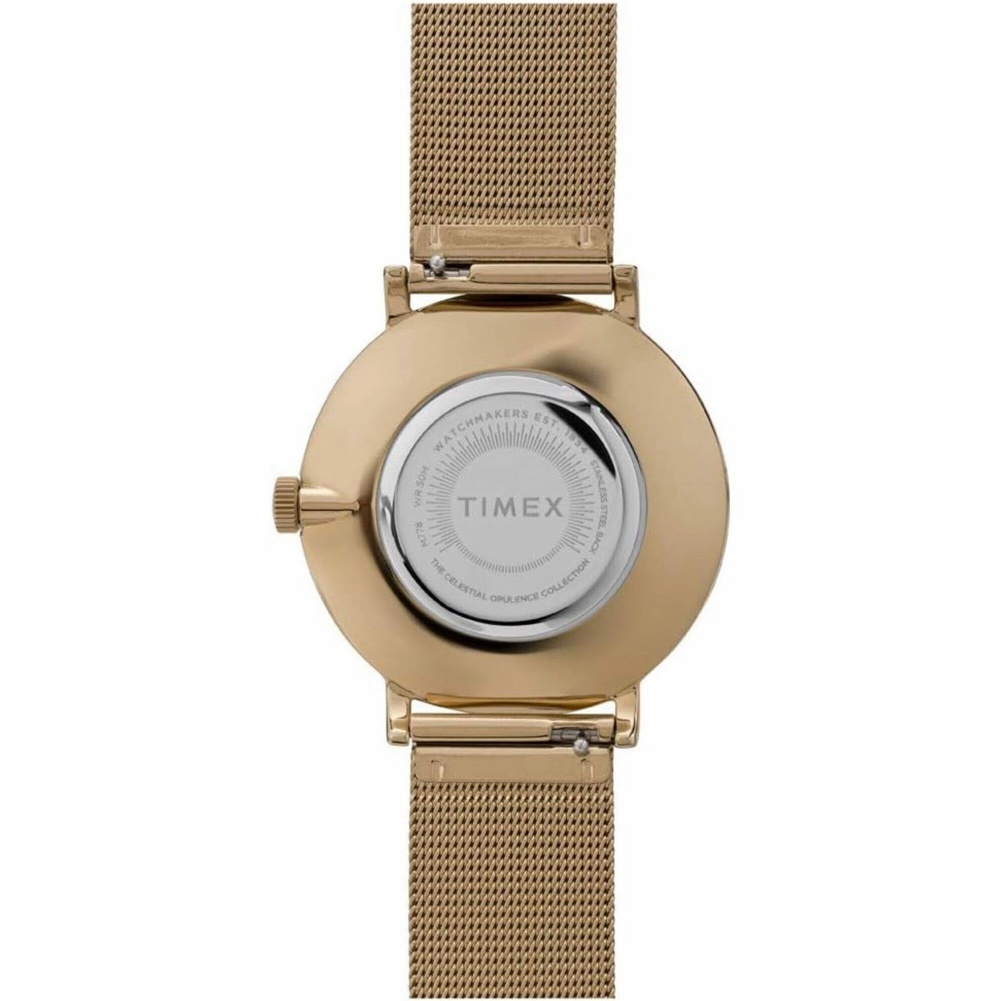 Timex Women's Watch - Celestial Opulence Silver Dial Yellow Gold Steel | TW2U67100