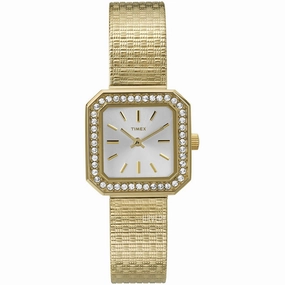 Timex Women's Watch - Classic Gold Dial Plated Stainless Steel Bracelet | T2P550