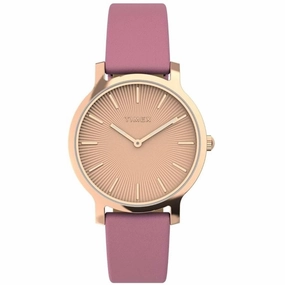 Timex Women's Watch - Transcend Quartz Rose Gold Dial Pink Leather Strap | TW2V66900