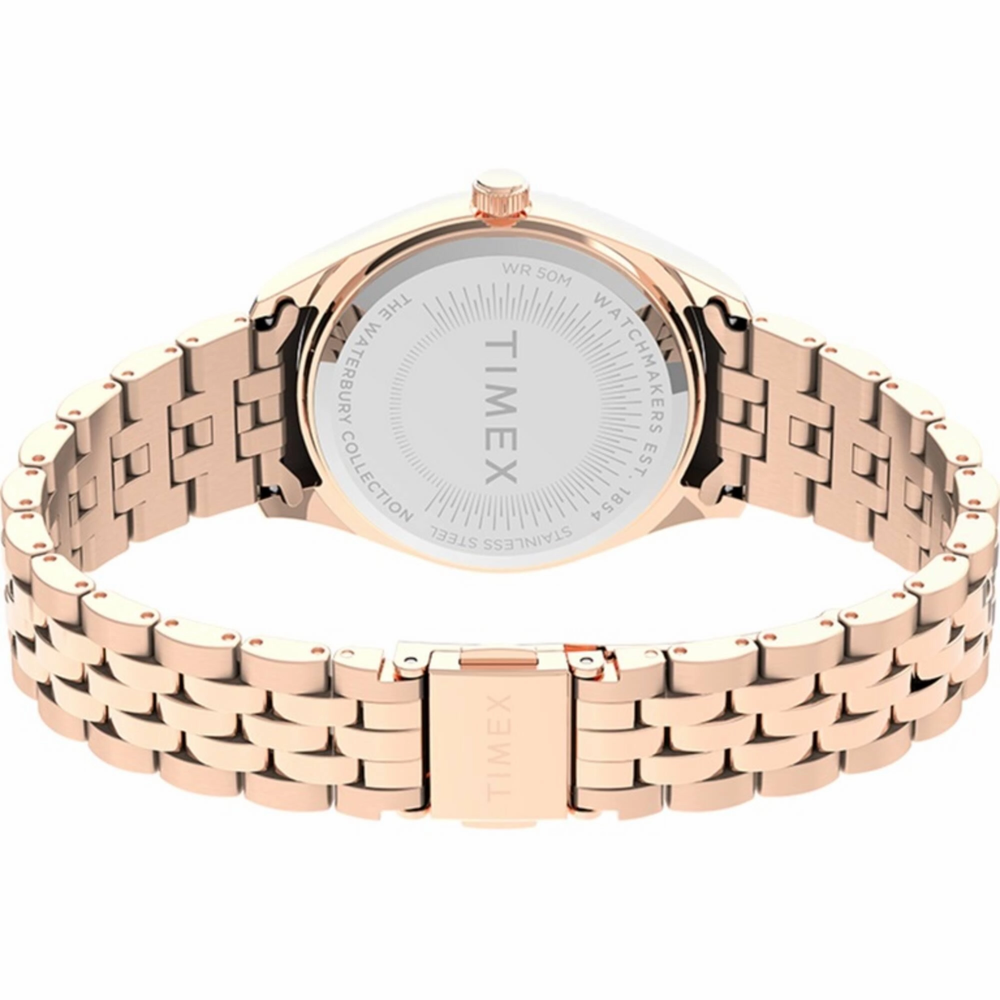 Timex Women's Watch - Waterbury Pink Dial Rose Gold Steel Bracelet | TW2U78400VQ