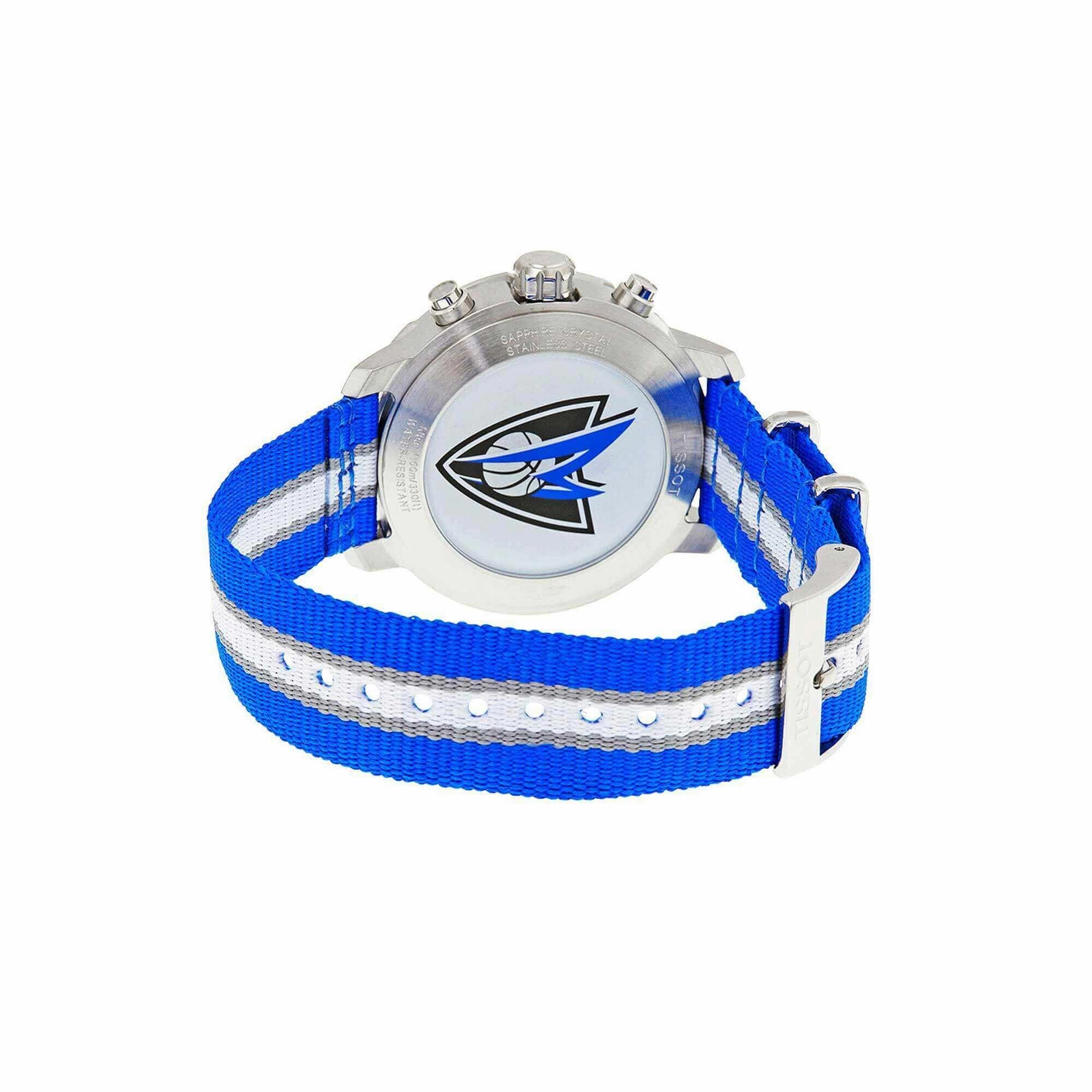 Tissot Men's Chrono Watch - Quickster Dallas Mavericks Silver Dial | T0954171703719