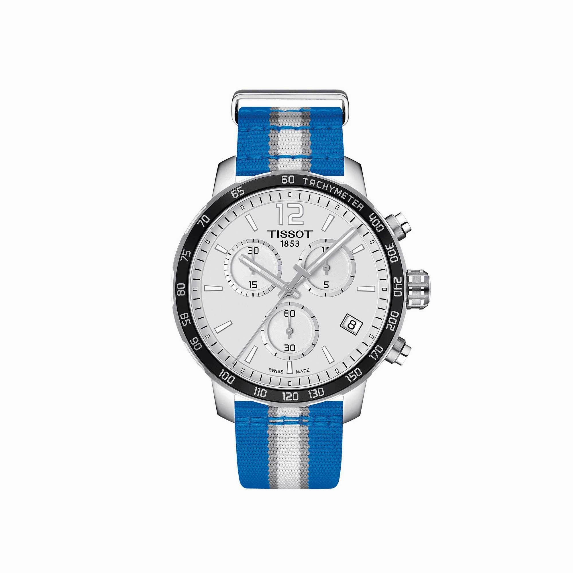 Tissot Men's Chrono Watch - Quickster Dallas Mavericks Silver Dial | T0954171703719