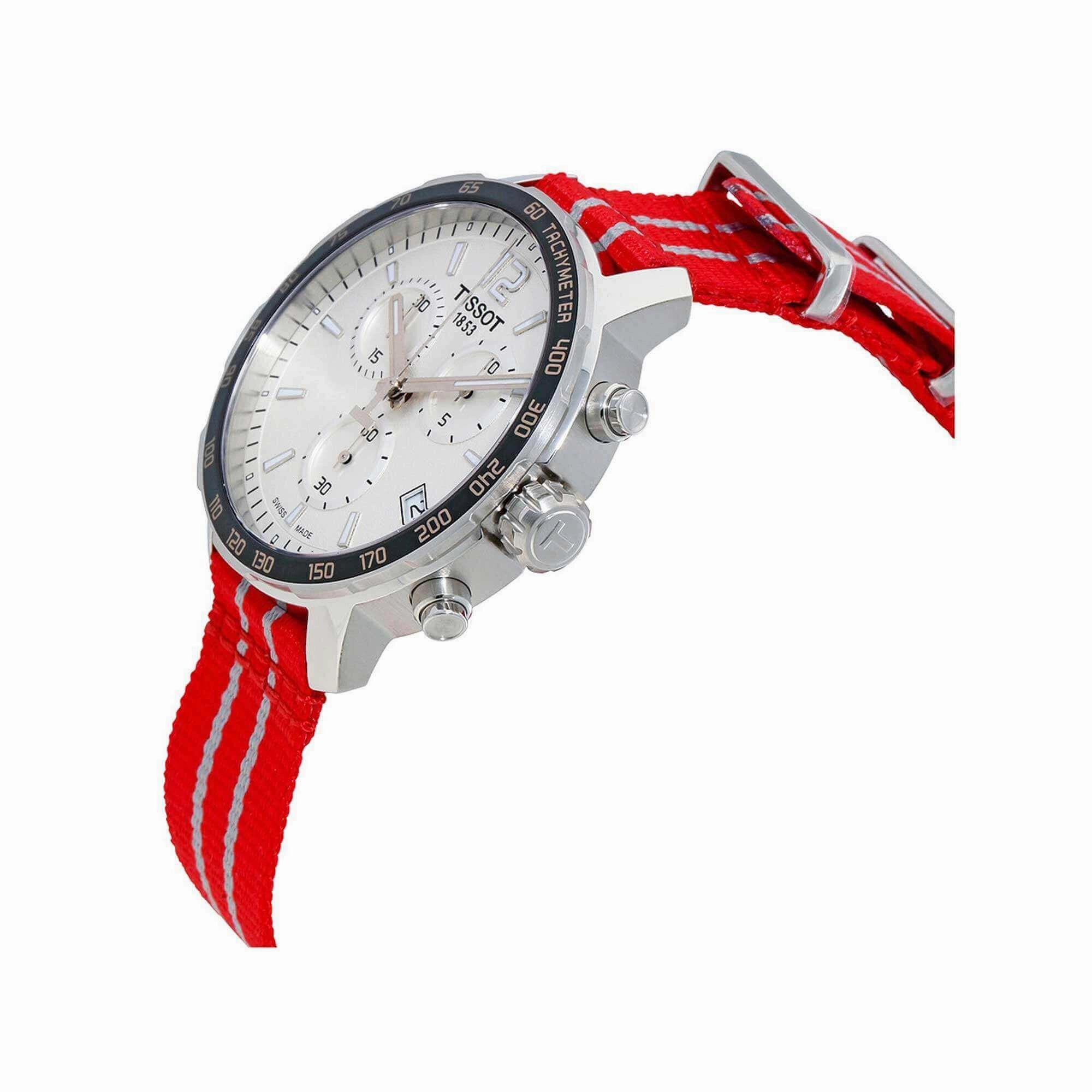 Tissot Men's Chrono Watch - Quickster Houston Rockets Silver Dial | T0954171703712