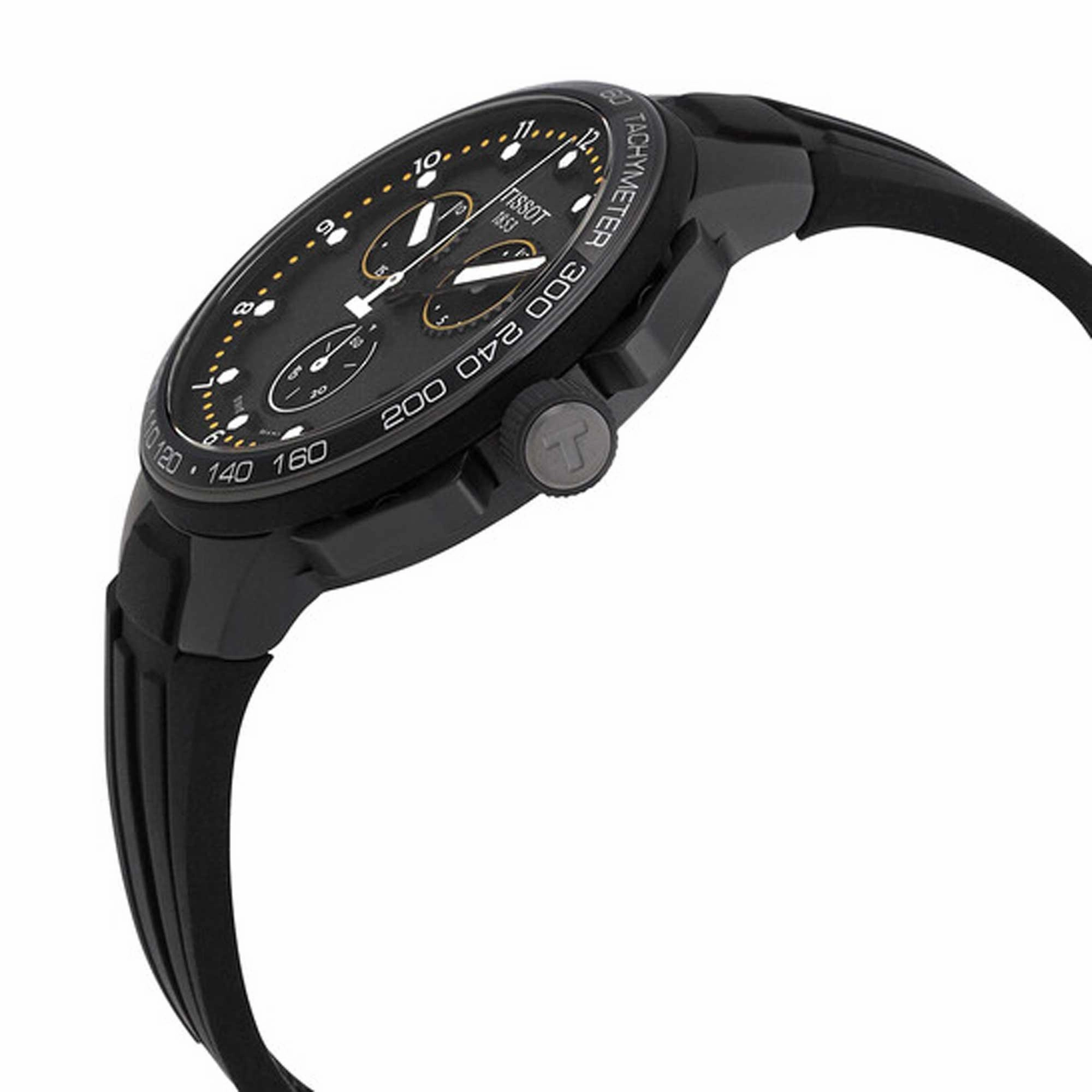 Tissot Men's Chrono Watch - T-Race Cycling Quartz Black Rubber Strap | T1114173705702