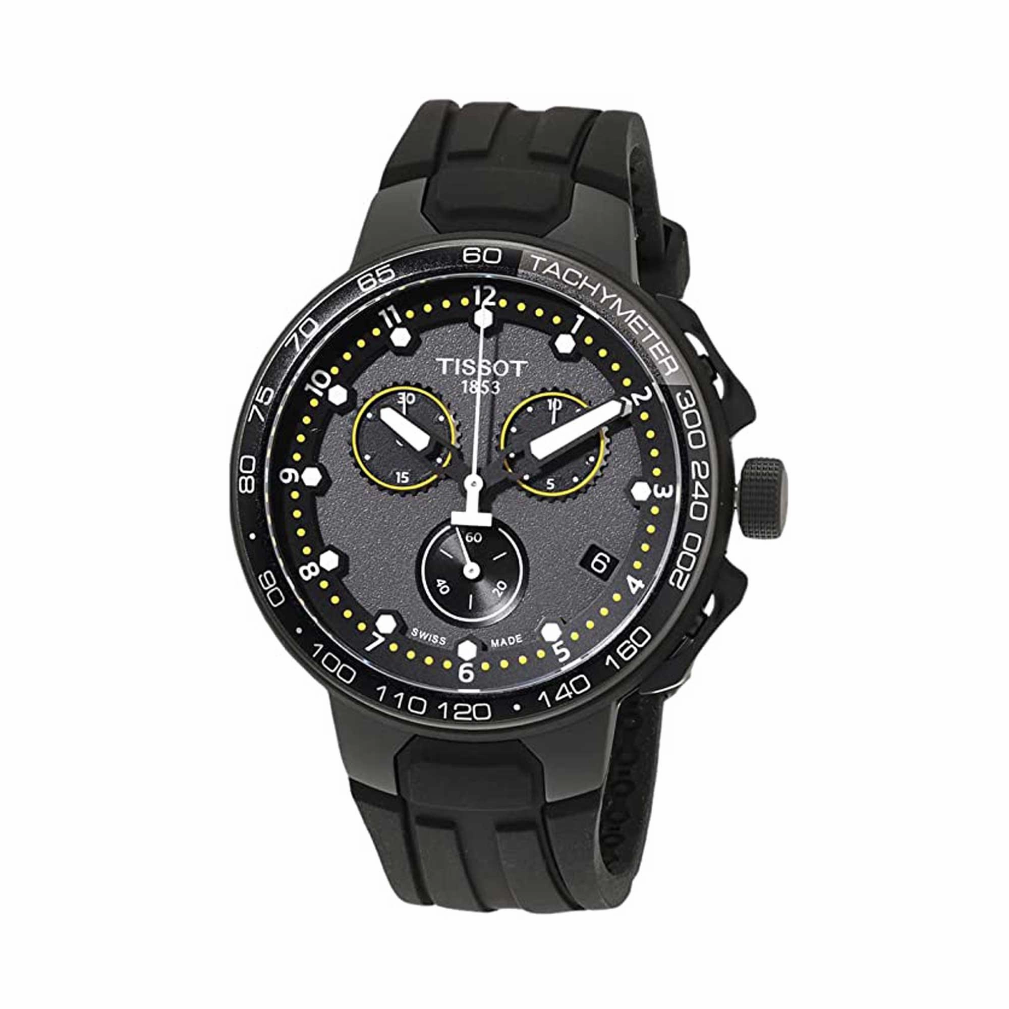 Tissot Men's Chrono Watch - T-Race Cycling Quartz Black Rubber Strap | T1114173705702