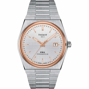 Tissot Men's Watch - PRX Powermatic 80 Silver Dial Steel | T1374072103100