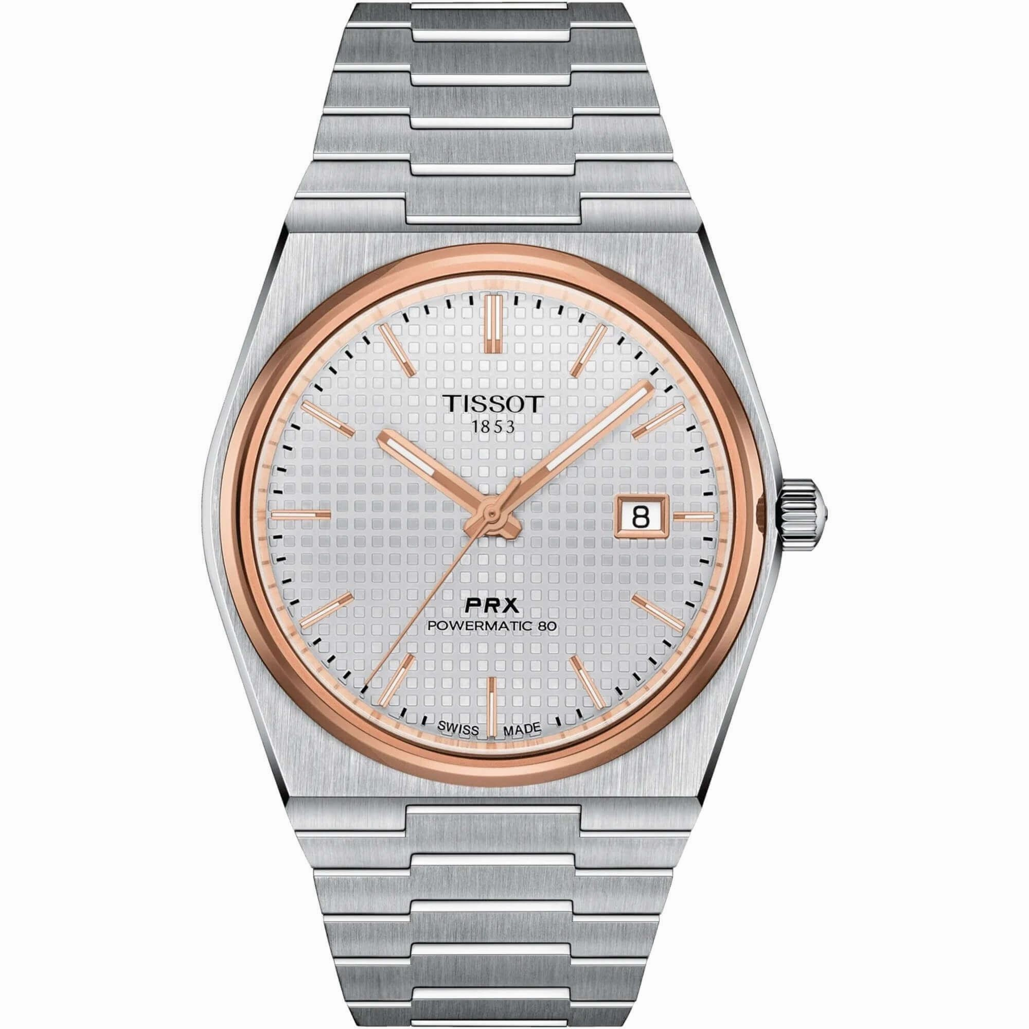 Tissot Men's Watch - PRX Powermatic 80 Silver Dial Steel | T1374072103100