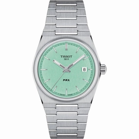 Tissot Men's Watch - T-Classic PRX Light Green Dial Steel Bracelet | T1372101109100