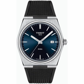 Tissot Men's Watch - T-Classic PRX Quartz Blue Dial Rubber Strap | T1374101704100