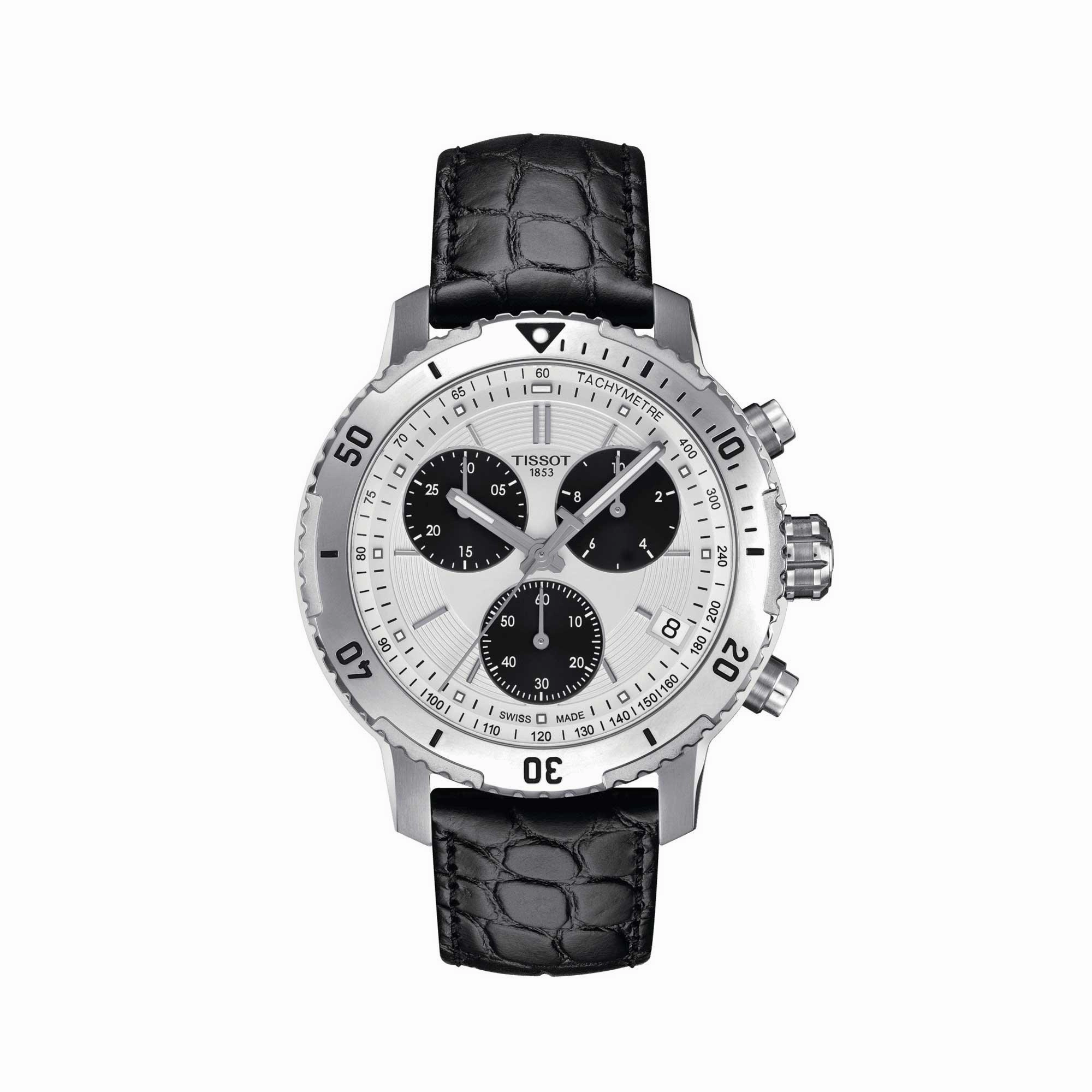 Tissot Men's Watch - T-Sport PRS 200 Chrono Silver and Black Dial | T0674171603100
