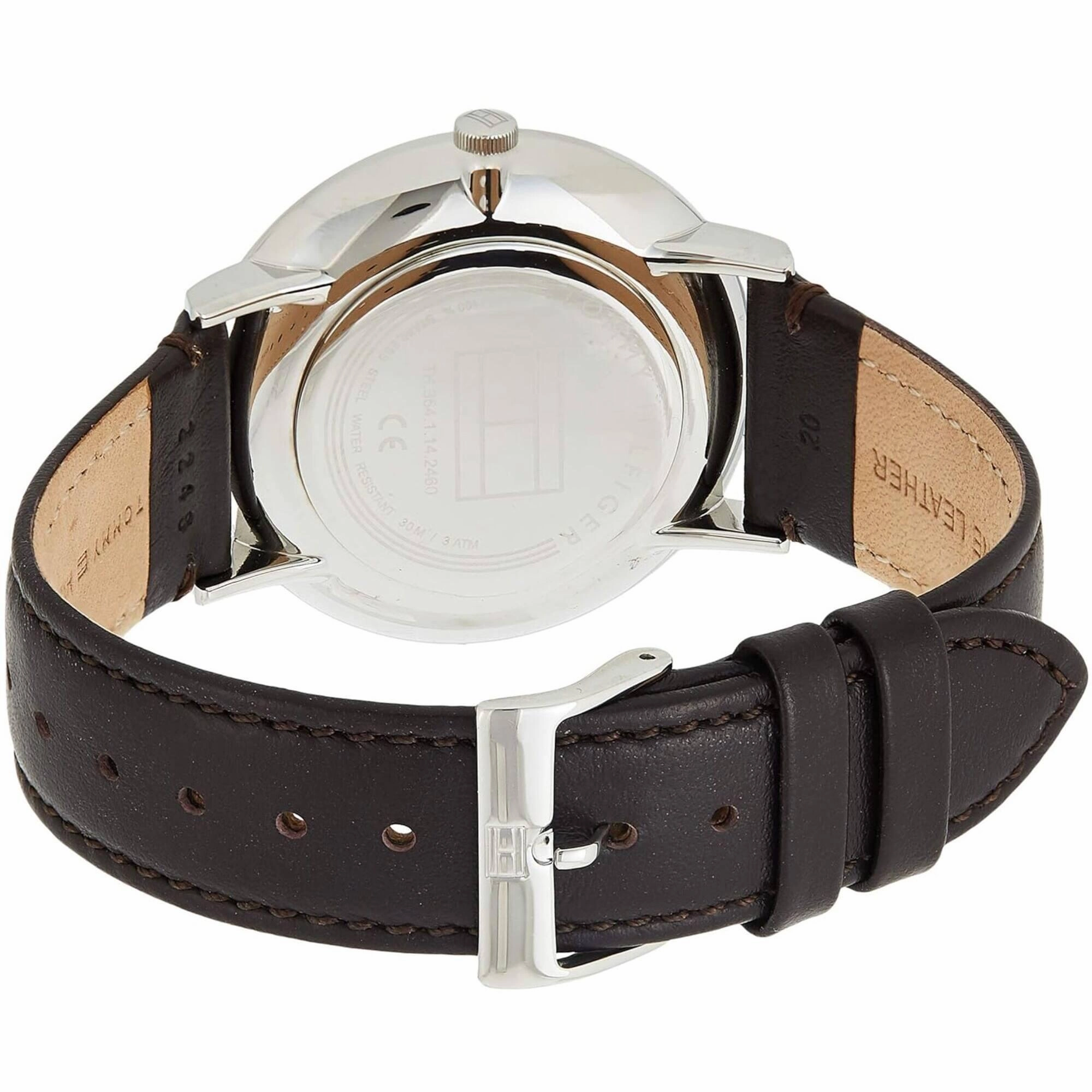 Tommy Hilfiger Men's Watch - Brooklyn Blue Dial Brown Leather Strap Quartz | 1791508