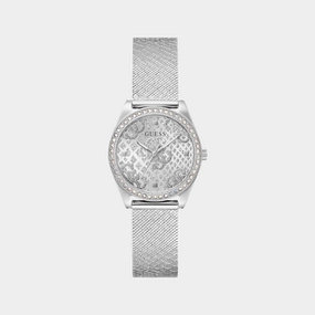 Trend Women Quartz Silver Dial Analog Mesh Watch GW0748L1