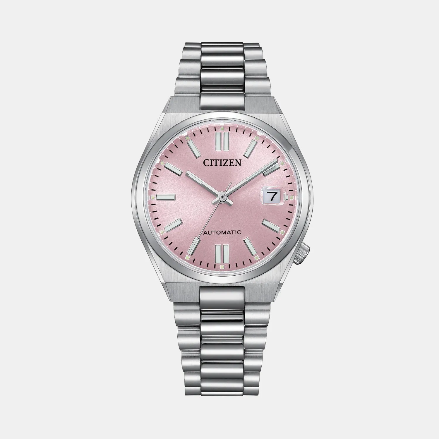 Tsuyosa Women Automatic Pink Dial Analog Stainless Steel Watch NJ0200-50Z