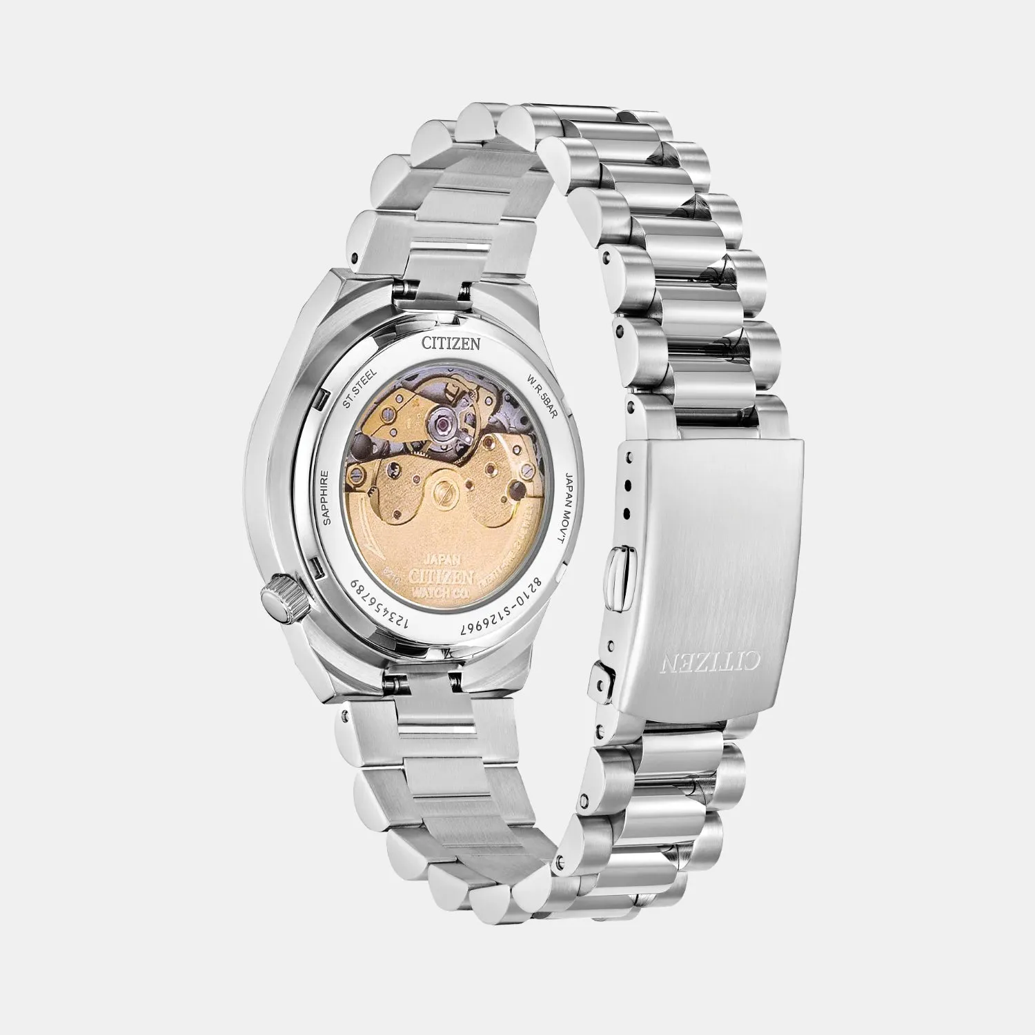 Tsuyosa Women Automatic Pink Dial Analog Stainless Steel Watch NJ0200-50Z