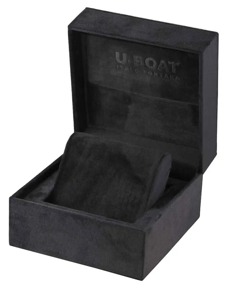 U-Boat Classico Stainless Steel Black Mother-Of-Pearl Dial Diamonds Date Quartz Womens Watch 8899