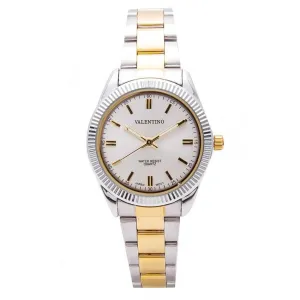Valentino 20121678-TWO TONE - GOLD DIAL CASIO IP GLD MTL STYLE L STAINLESS BAND STRAP Watch for Women