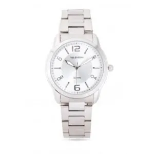 Valentino 20121911-White Dial Silver Index Stainless  Strap Watch For Men