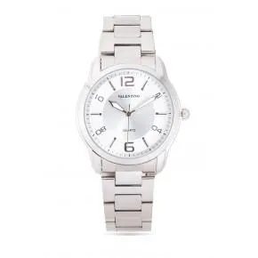 Valentino 20121911-White Dial Silver Index Stainless  Strap Watch For Men