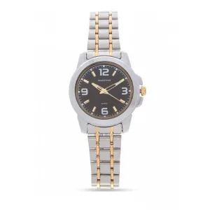 Valentino 20121953-TWO TONE - BLACK DIAL STAINLESS BAND Watch For Women