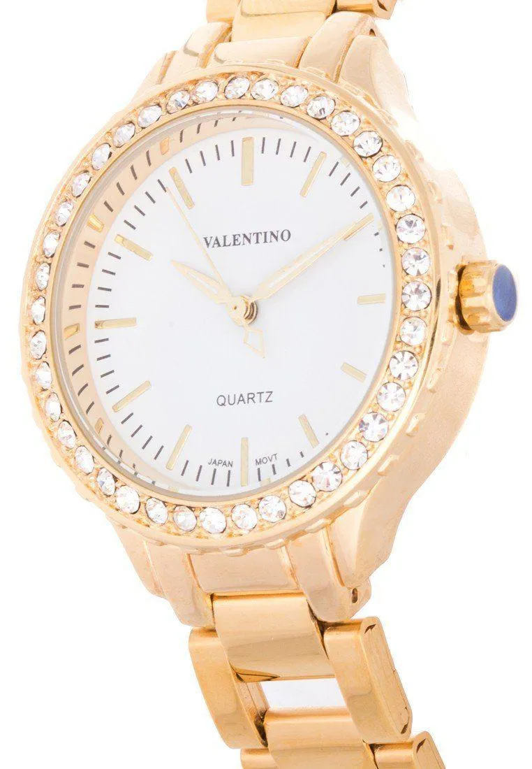 Valentino 20121959-GOLD - WHITE  DIAL GOLD STAINLESS BAND Watch For Women